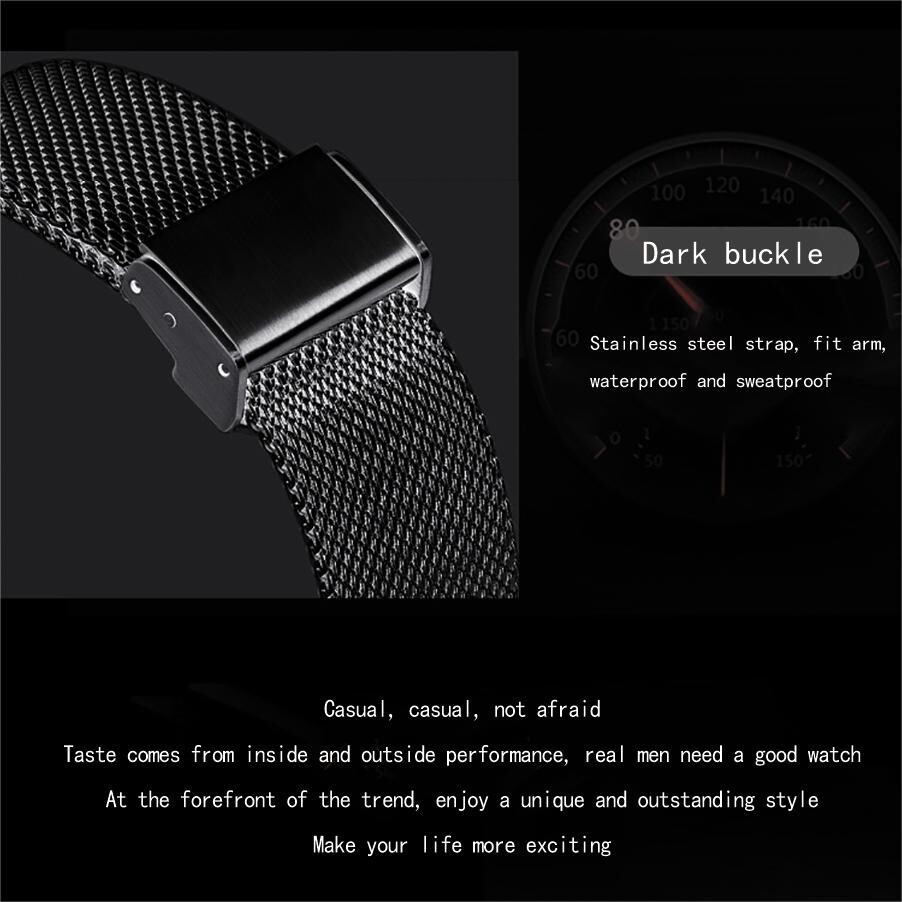 Men’s Watch Quartz Analog Calendar 3ATM Waterproof Business Man Daily Wristwatch