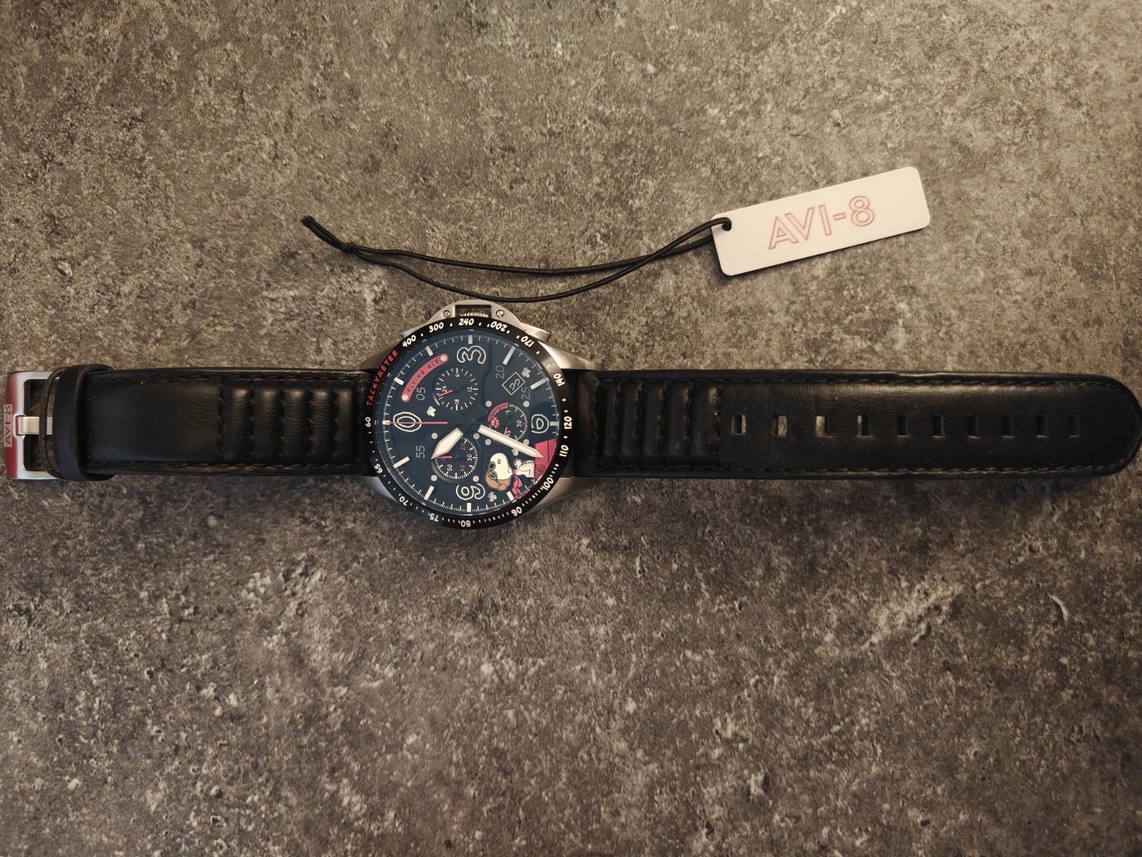 Avi-8 Watch P-51 MUSTANG Blakeslee Chronograph Peanuts Snoopy Flying Ace Limited