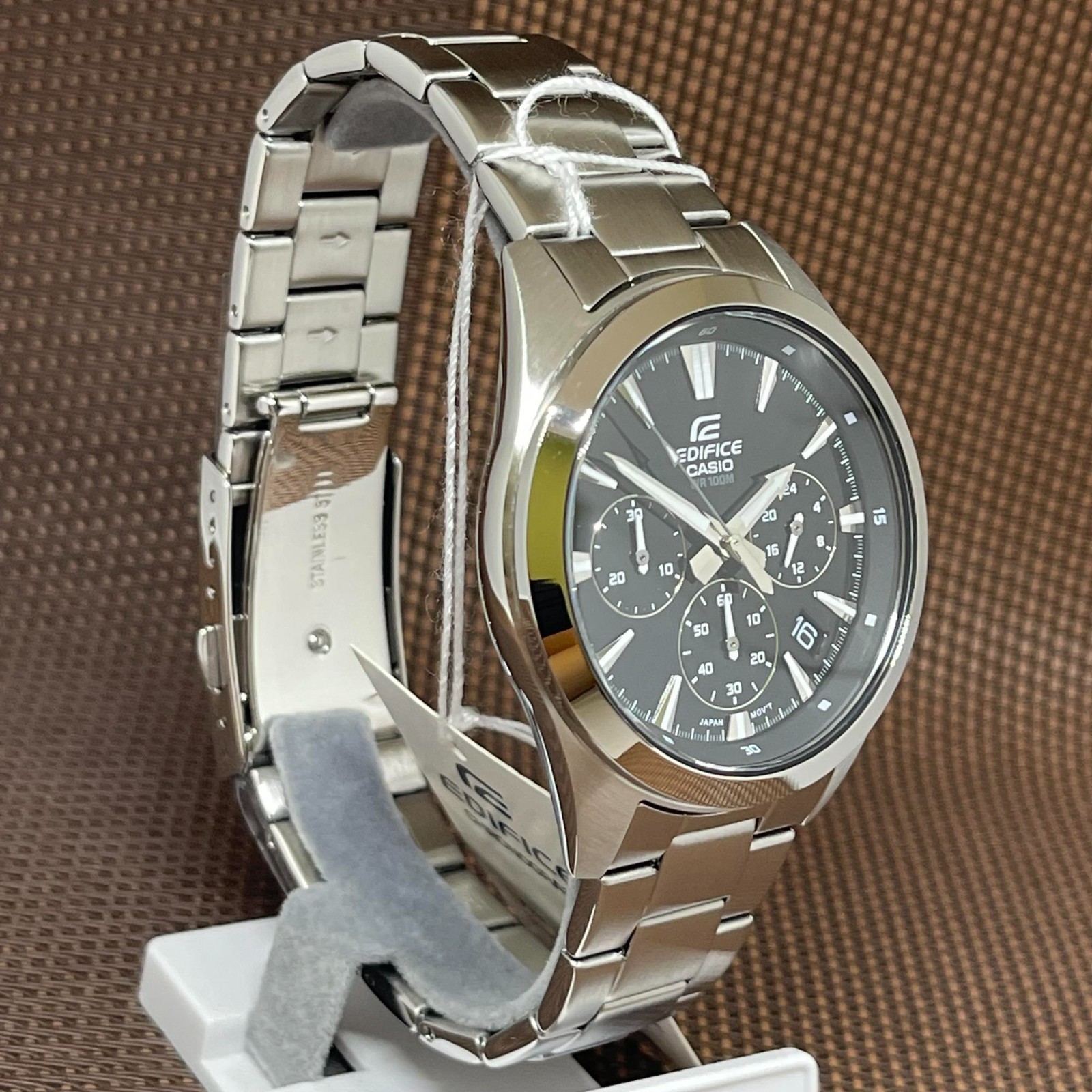 Casio Edifice EFV-630D-1A Simple Black Analog Chronograph Quartz Men’s Watch