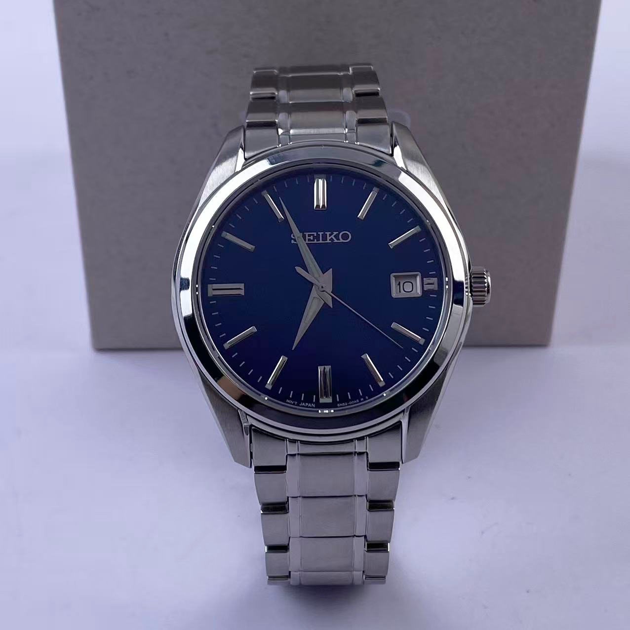 New Seiko Essentials SUR309 Blue Dial Stainless Steel Men’s Quartz Watch 40.2 mm