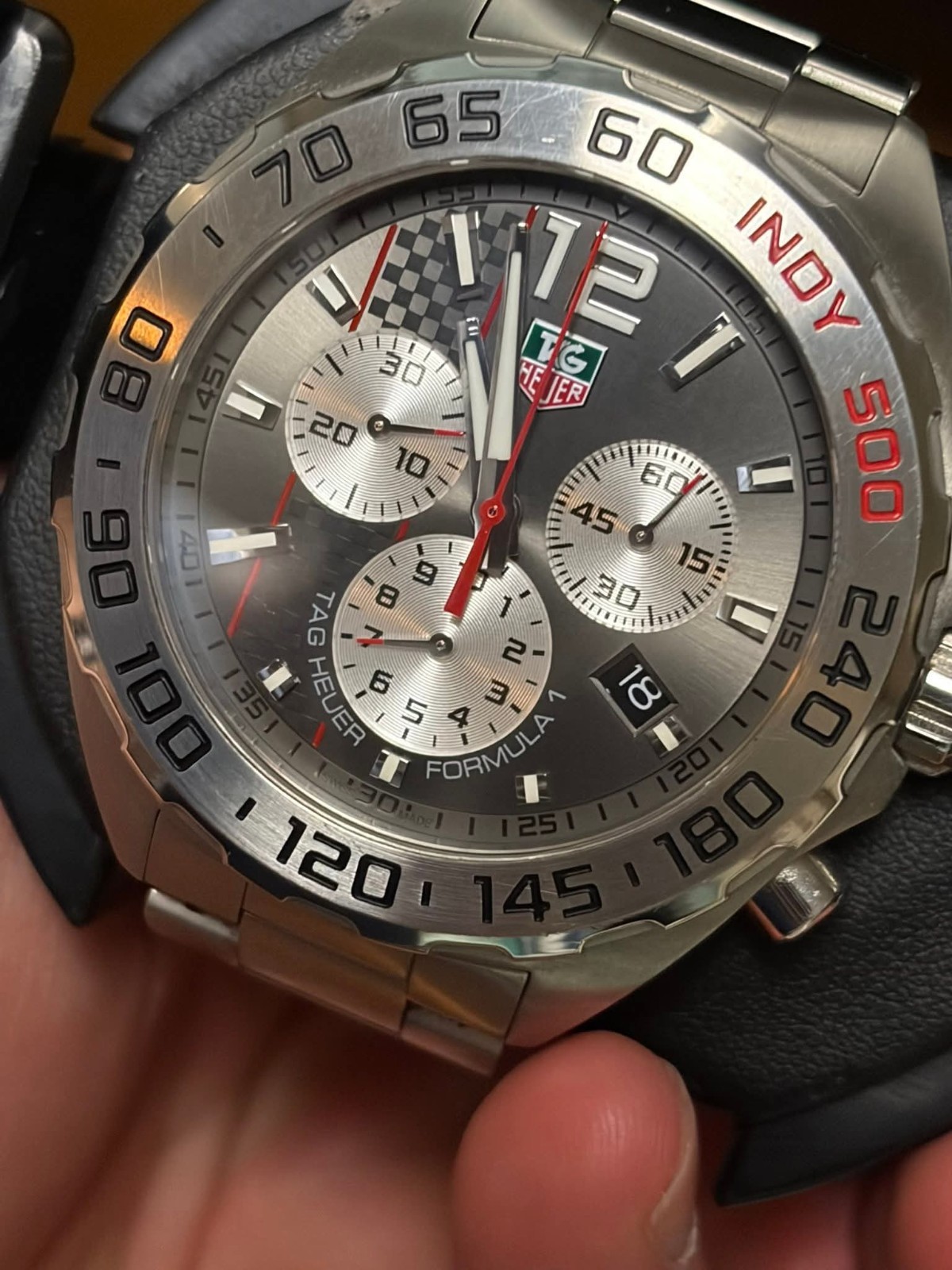 TAG Heuer Formula 1 Quartz Chronograph Date Gray Dial 200m 43mm Steel