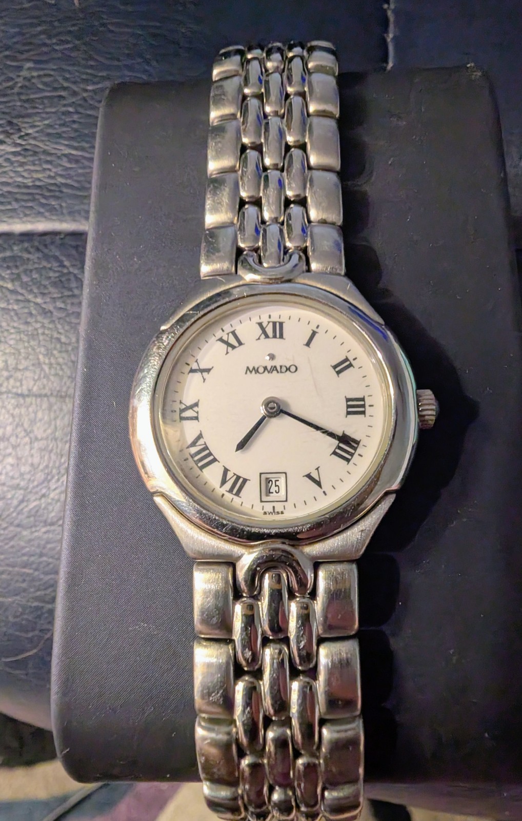 Movado Aviso Women’s Quartz Silver Face Stainless Steel Bracelet Watch
