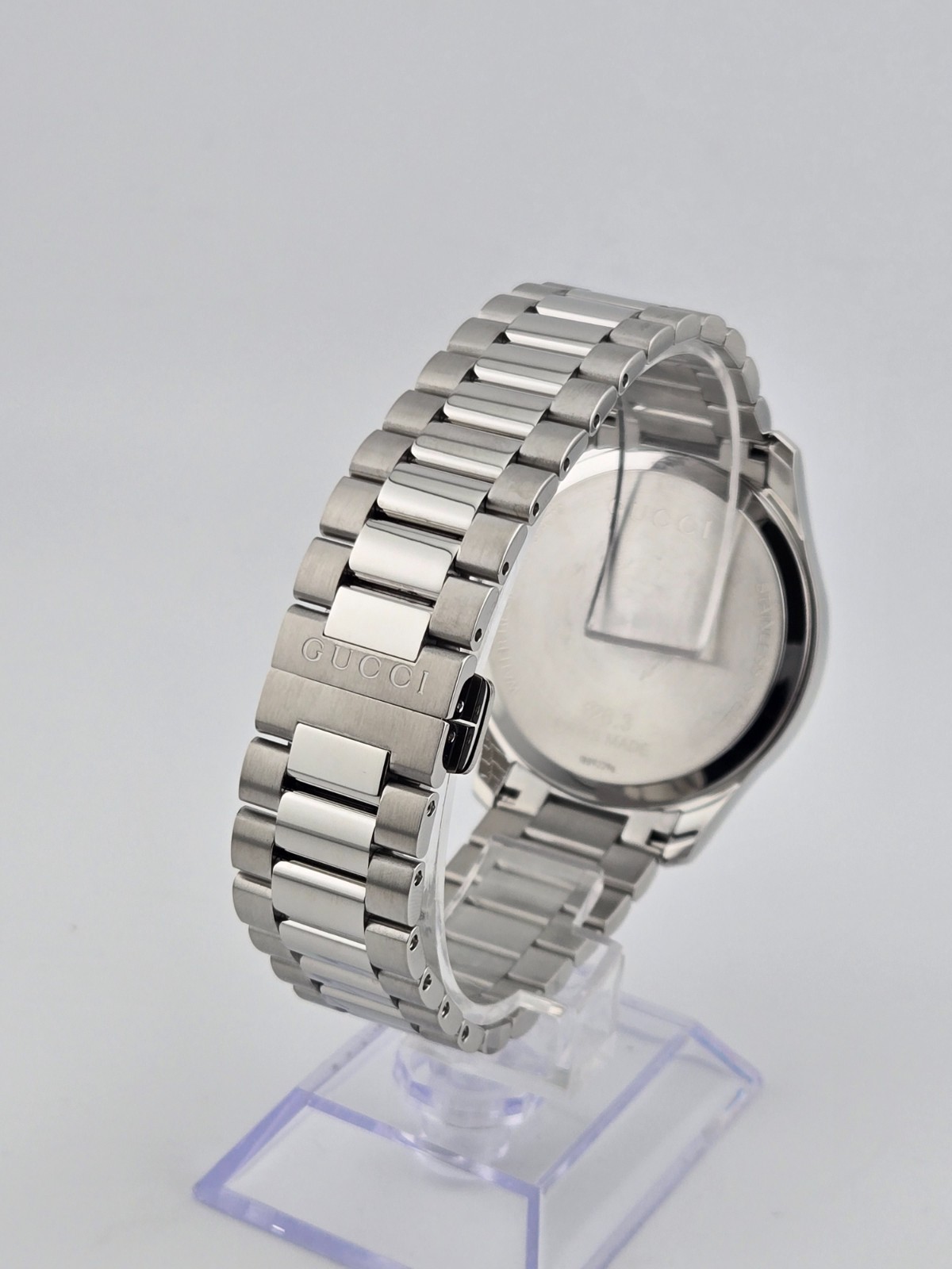 Gucci G-Timeless YA126371 Men’s Stainless Steel Blue Dial Watch ⌚