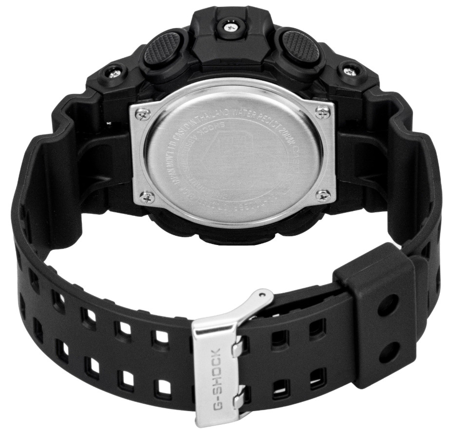 Casio G-Shock Analog/Digital Black Resin Watch GA-700BBR-1A/ GA700BBR-1A