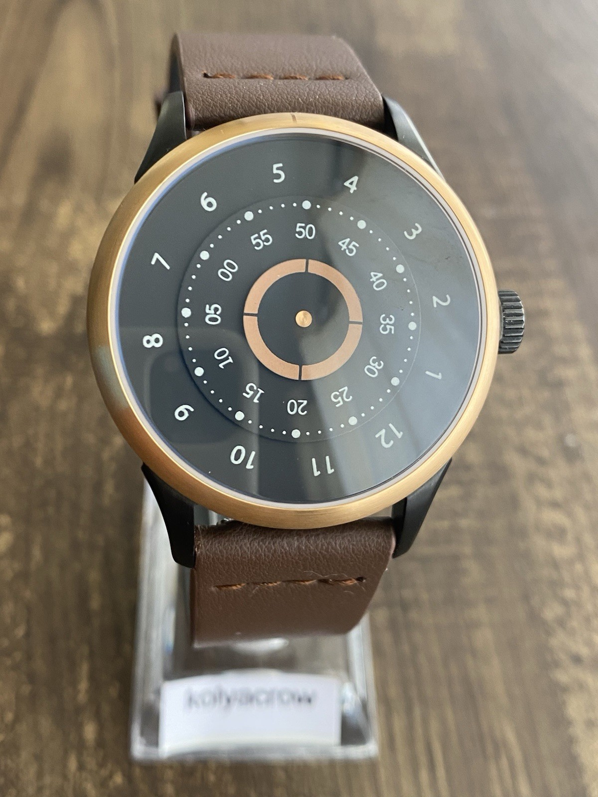 COA MYSTERY ROTATING DIAL WATCH, COOL UNIQUE FUTURISTIC SPACE AGE CRAZY HOUR ?