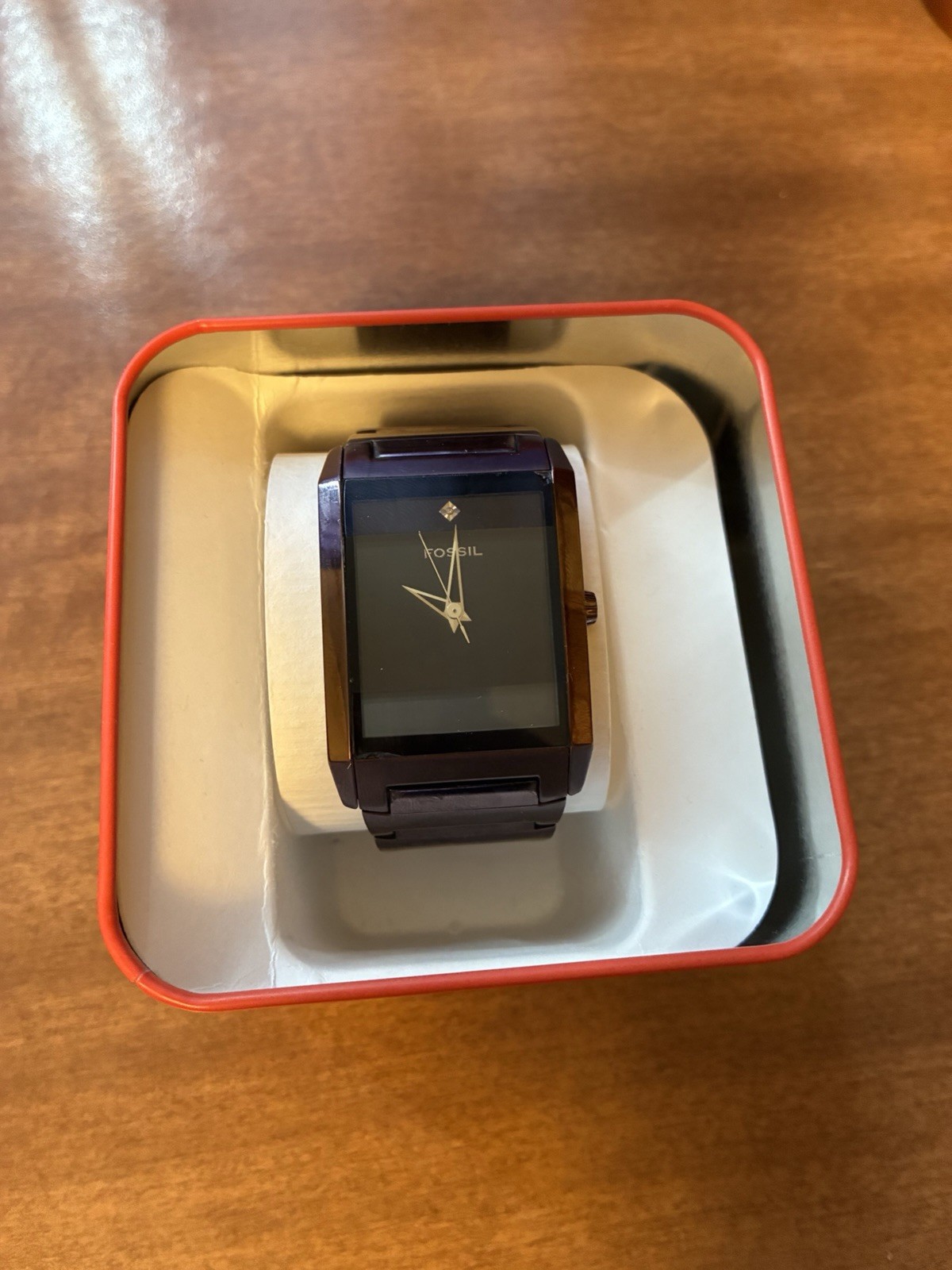 Mens Fossil Arkitekt Watch Diamond Stainless Steel FS-4360 Scratched Glass