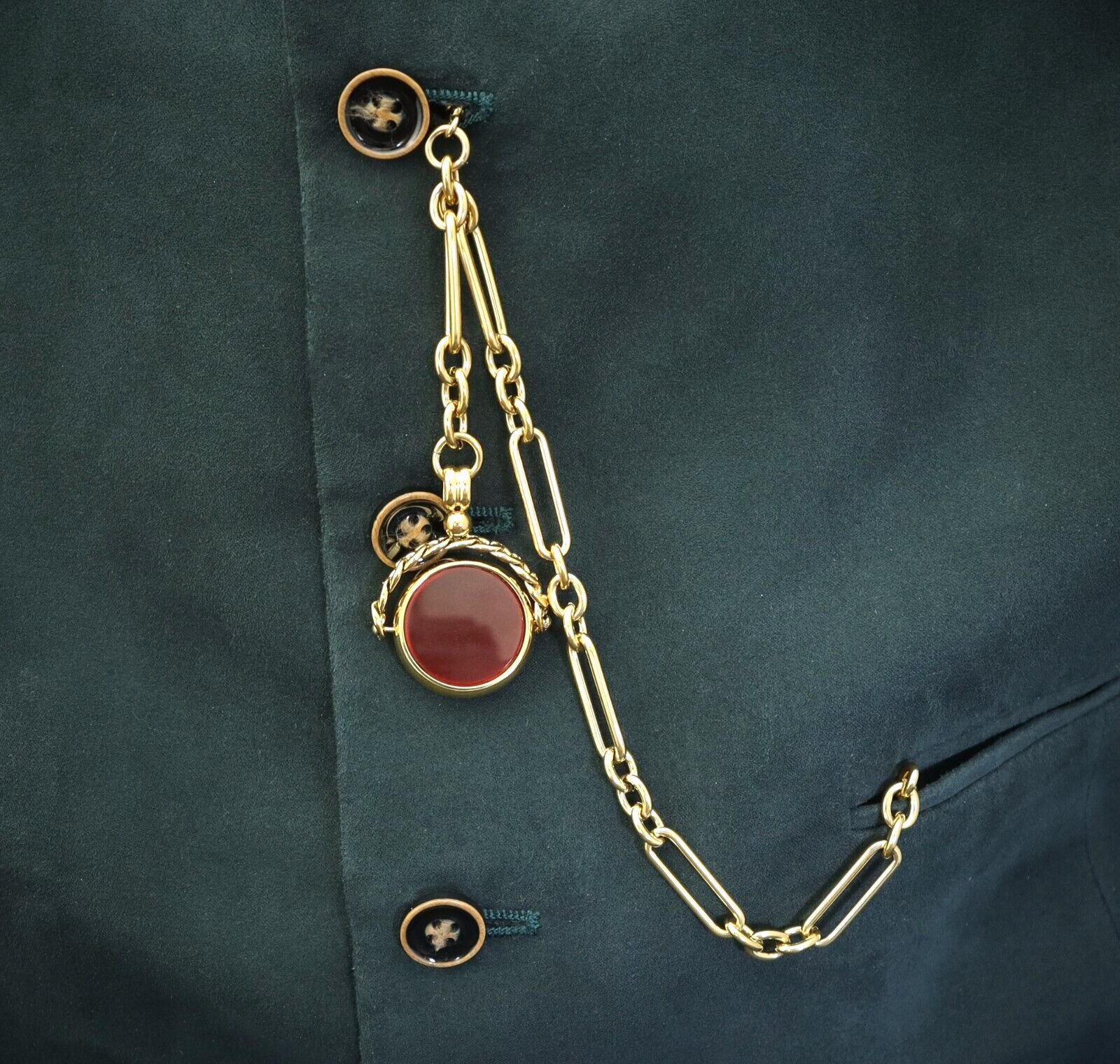 18k Gold Plated Trombone Pocket Watch Albert Chain – Peaky Blinders