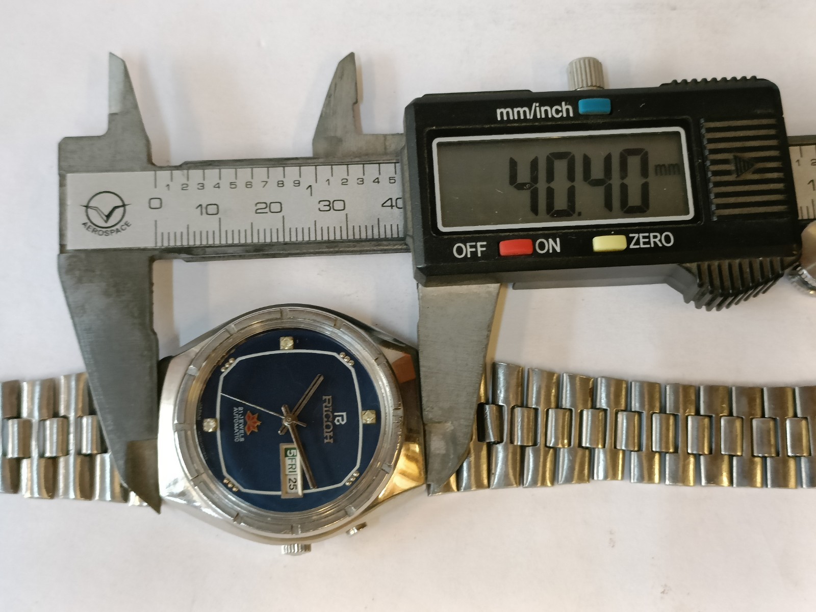 RICOH 21J AUTOMATIC BLUE DIAL 061565AA JAPAN MEN’S WORKING CONDITION