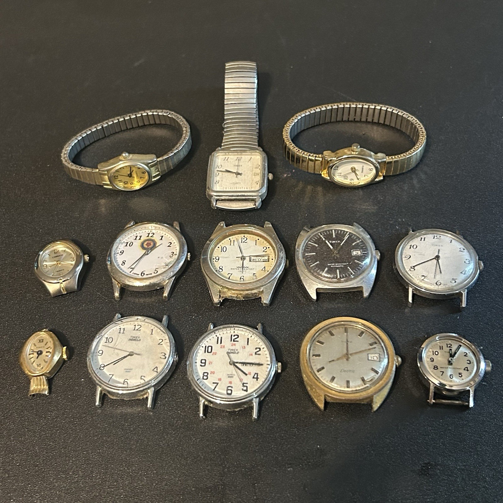 Estate Watch Lot – Gold Silver Tone Timex Indiglo Quartz Others Untested Lot