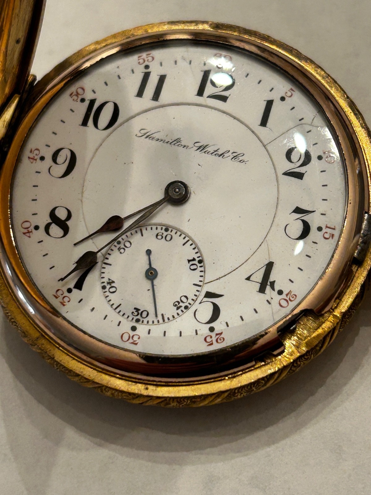 16s Hamilton 993 hunter pocket watch