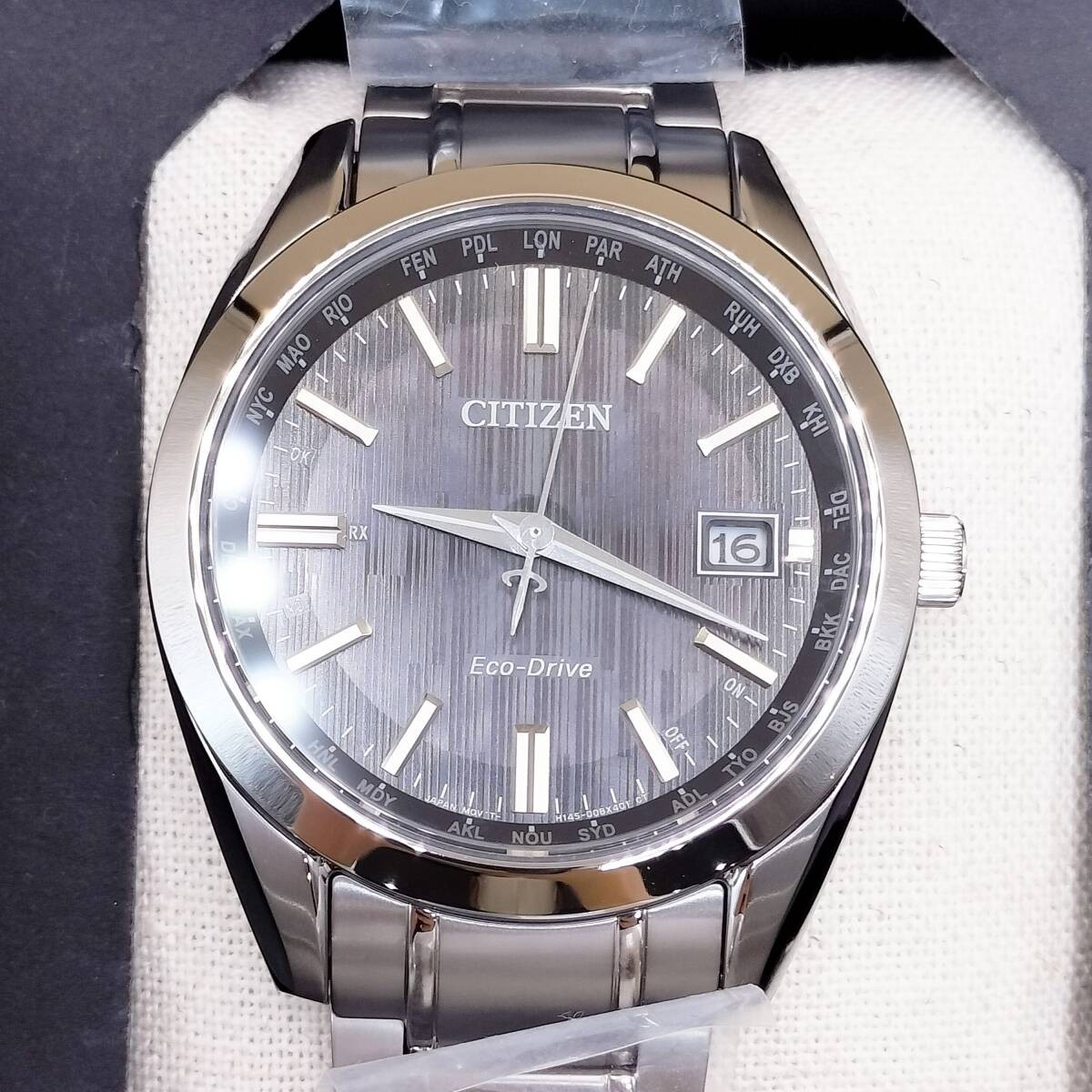 CITIZEN CB0261 53E H145 A5K0G01 Eco Drive Radio Clock Super Titanium Black Men’s