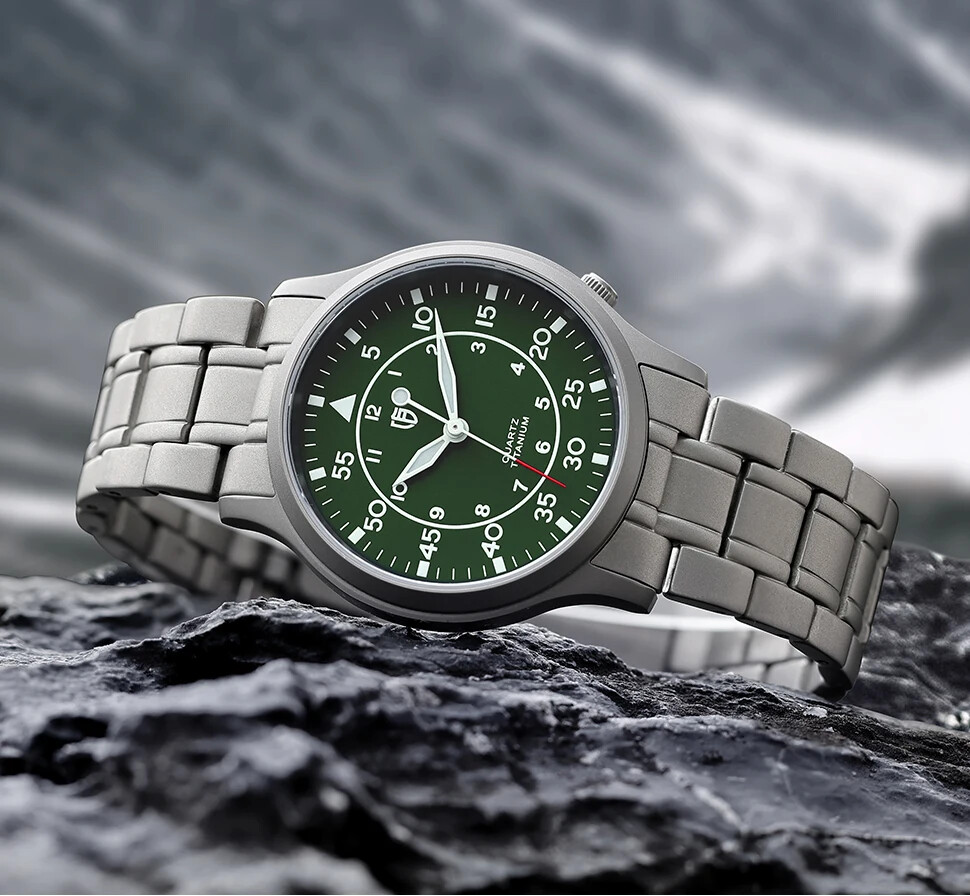 Titanium Watch for Men AR Coating Sapphire Wristwatch Luminous modern Fashion
