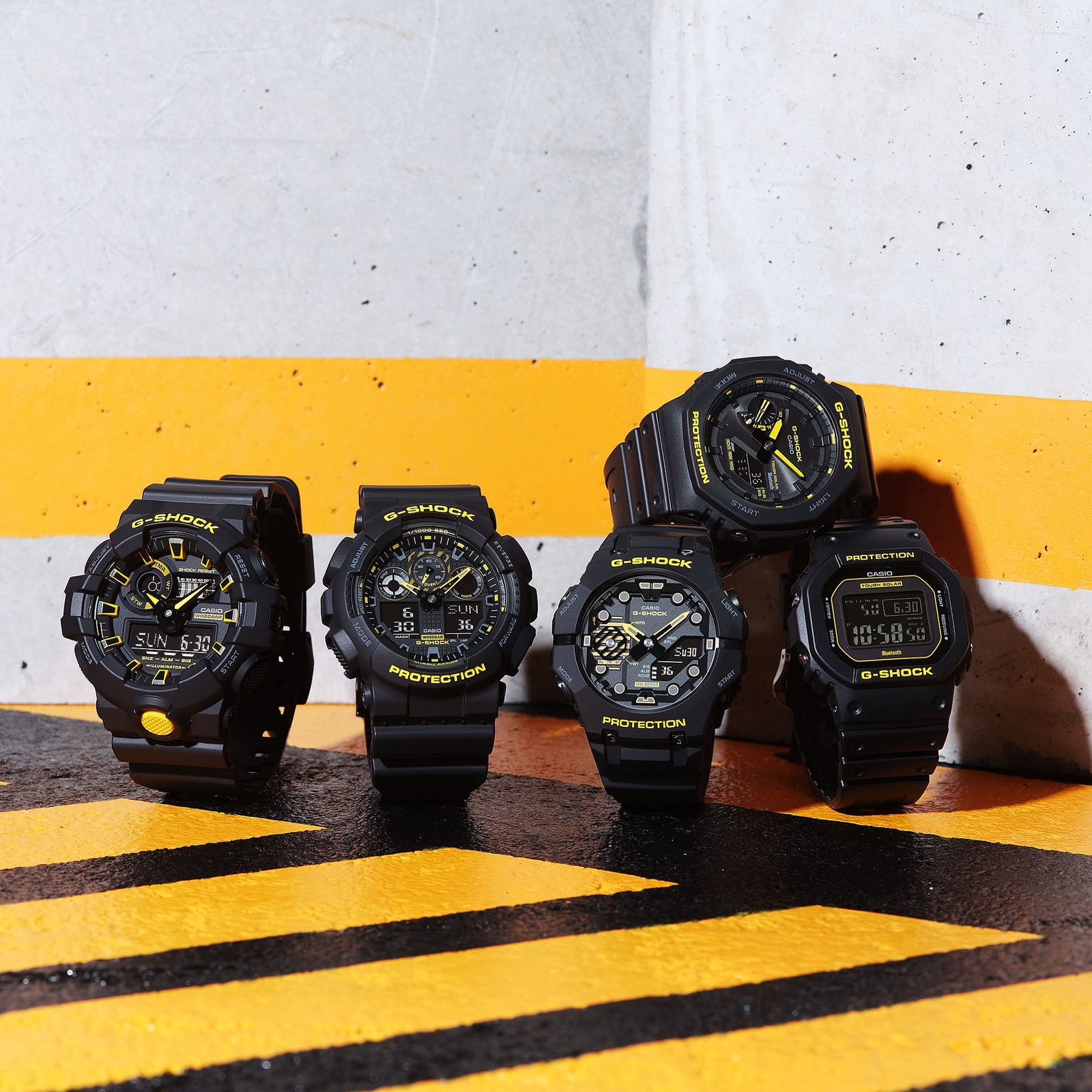 CASIO G-SHOCK GA-100CY-1AJF Caution Yellow Analog Digital Watch Black 51.2mm