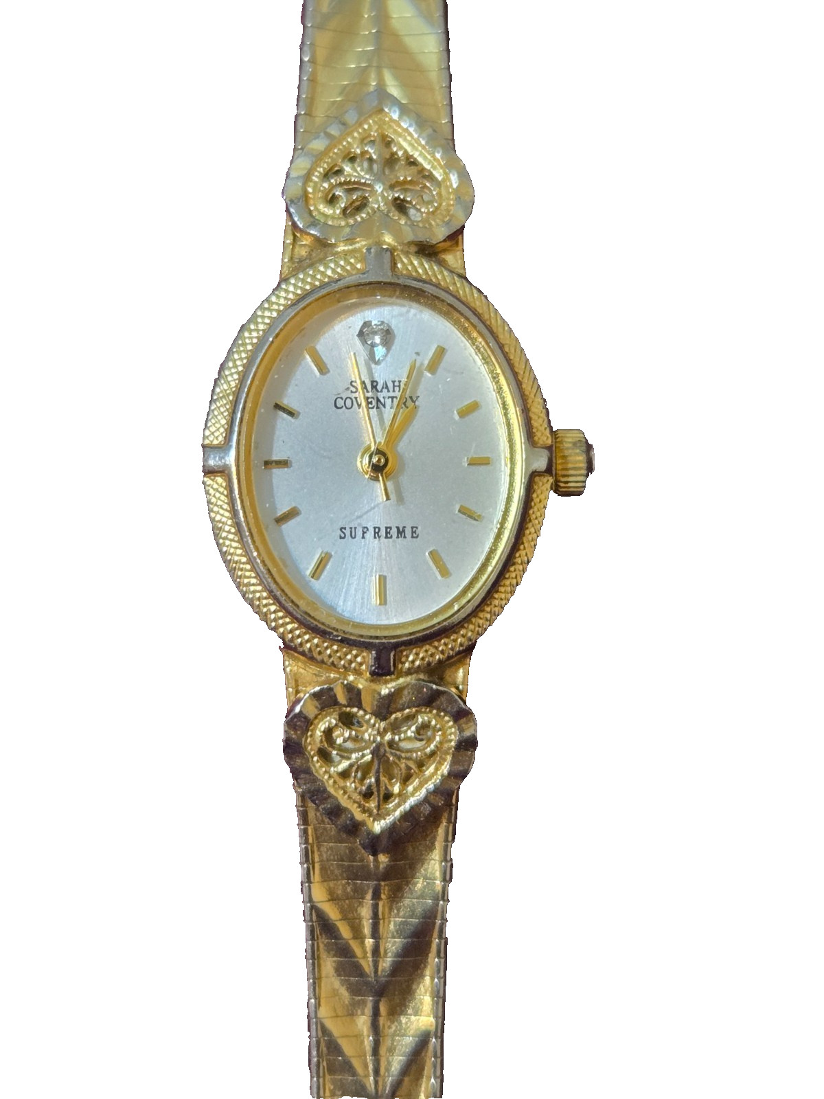 Vintage Sarah Coventry Supreme Ladies 19mm Watch MZB – Gold Tone w/ Plating Wear