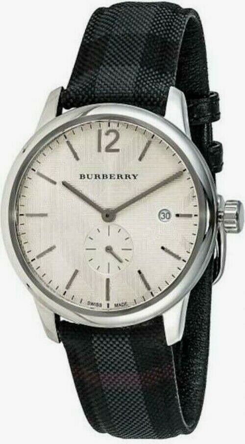 Brand New Burberry BU10008 The Classic Round Checked Steel Case Men’s Watch
