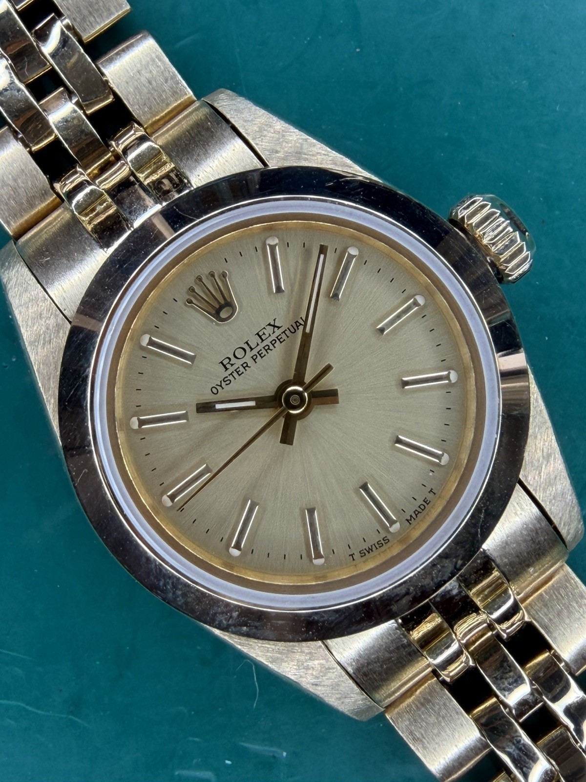 Rolex Lady President Oyster Perpetual 67188 solid 18k Gold watch 1986