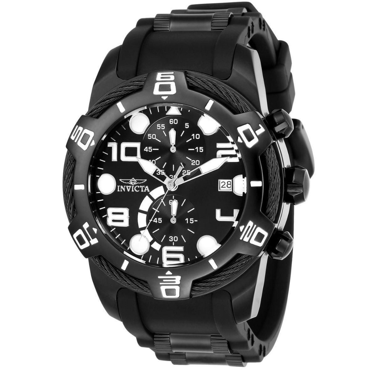 Invicta Bolt Men’s Watch 50mm 24220 Black Chronograph W/Black Dial New!!