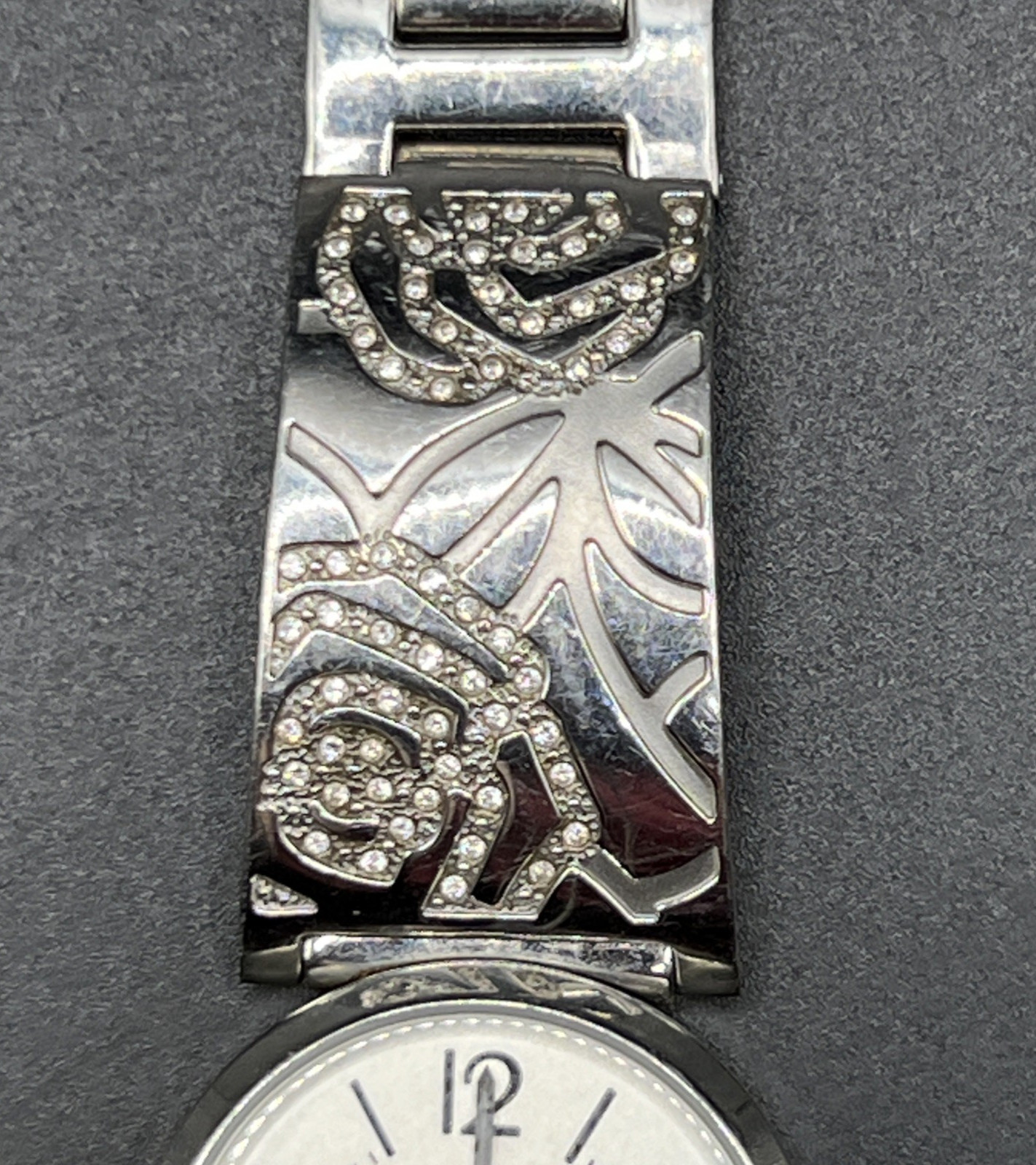 Fossil ES-2763 Women’s Watch Silver Tone Floral Bracelet 30mm Quartz Analog