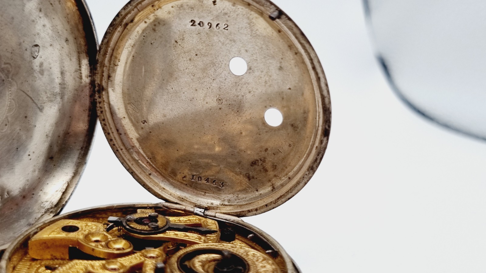 silver duplex chinese market pocket watch