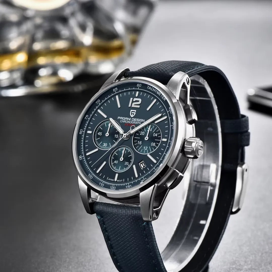 Pagani Design PD-YS008 Blue Chronograph Nylon Automatic Men’s Watch