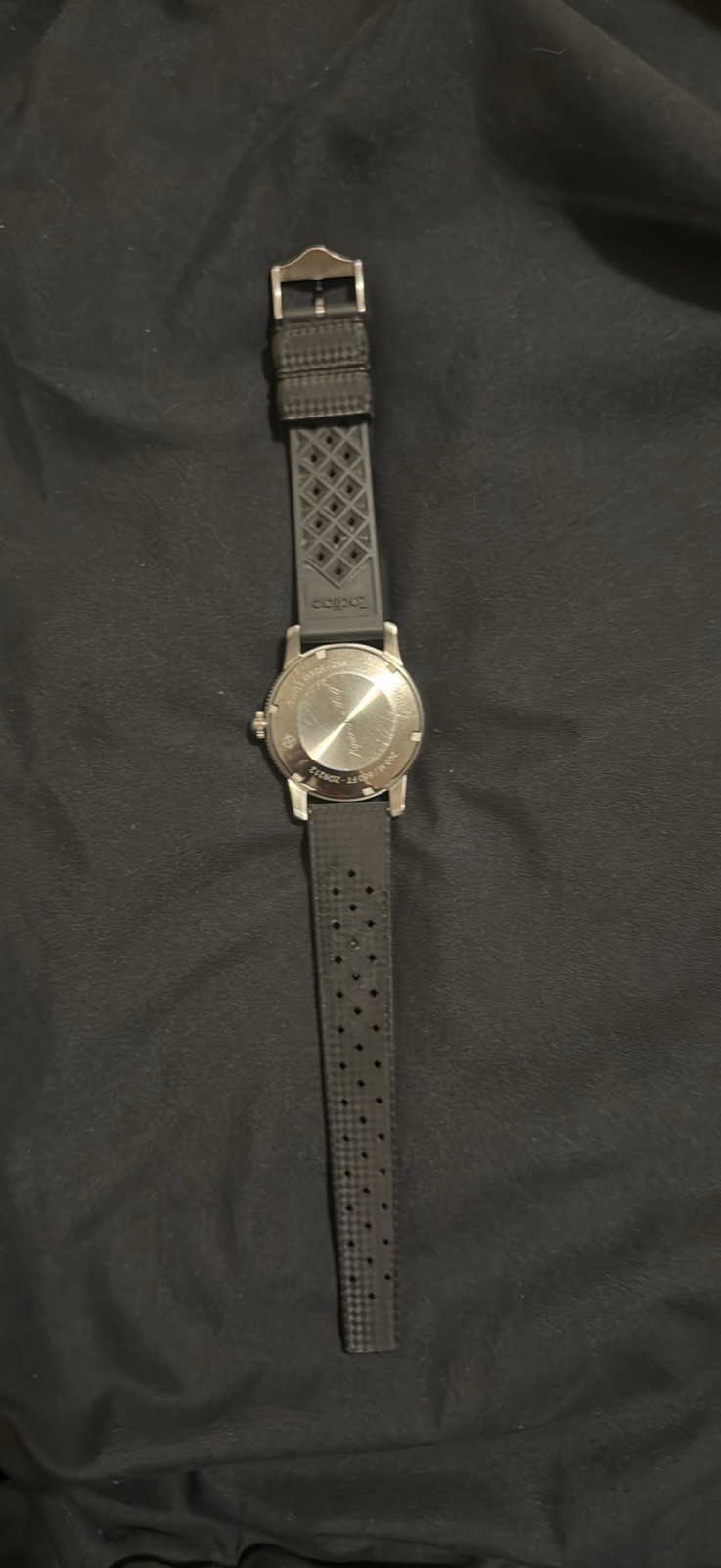 Zodiac Super Sea Wolf Automatic Diver 40mm 200m Black Dial Rubber Strap