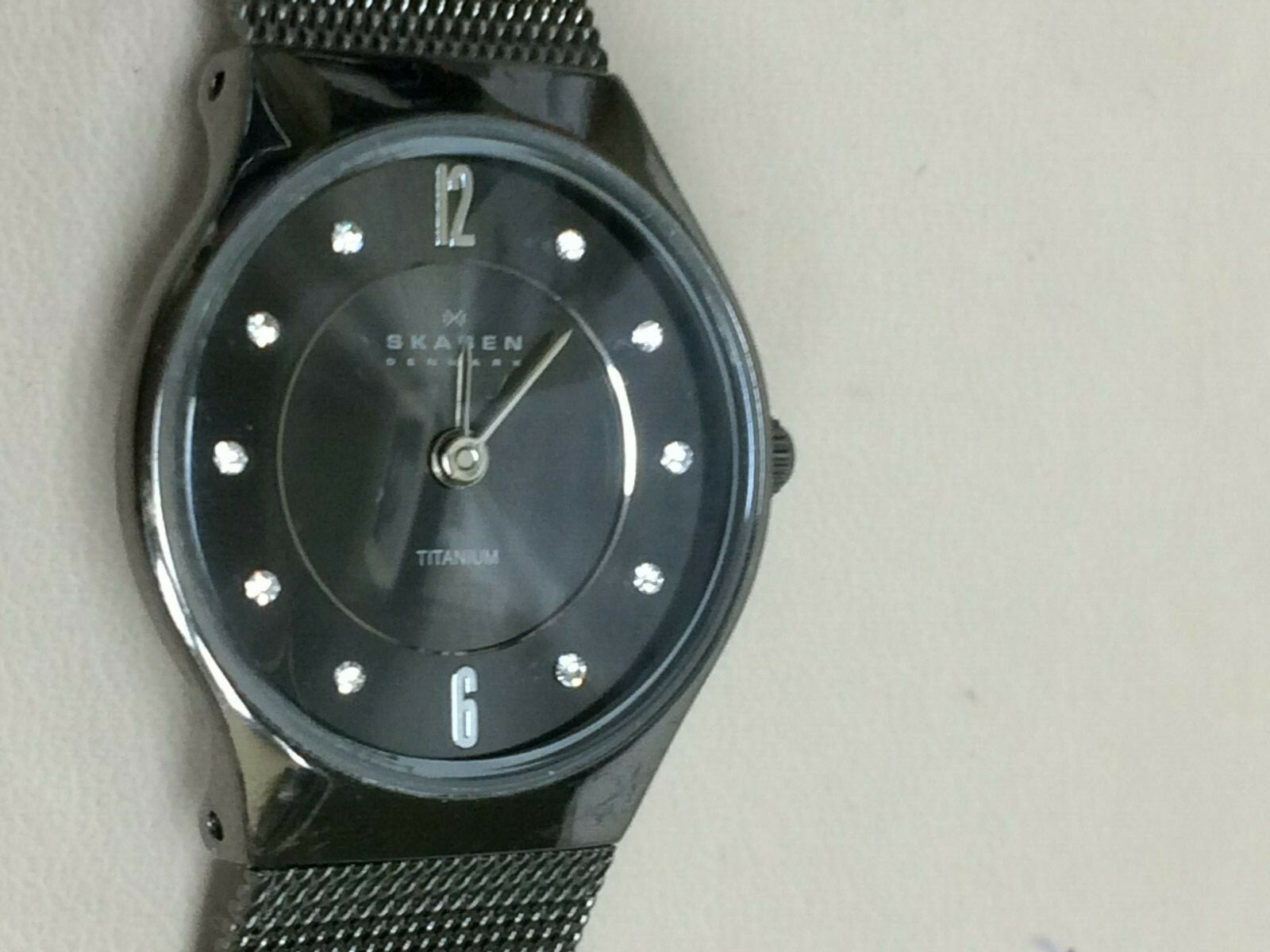 LADIES DENMARK SKAGEN TITANIUM GREY COLOR CRYSTAL’S DIAL