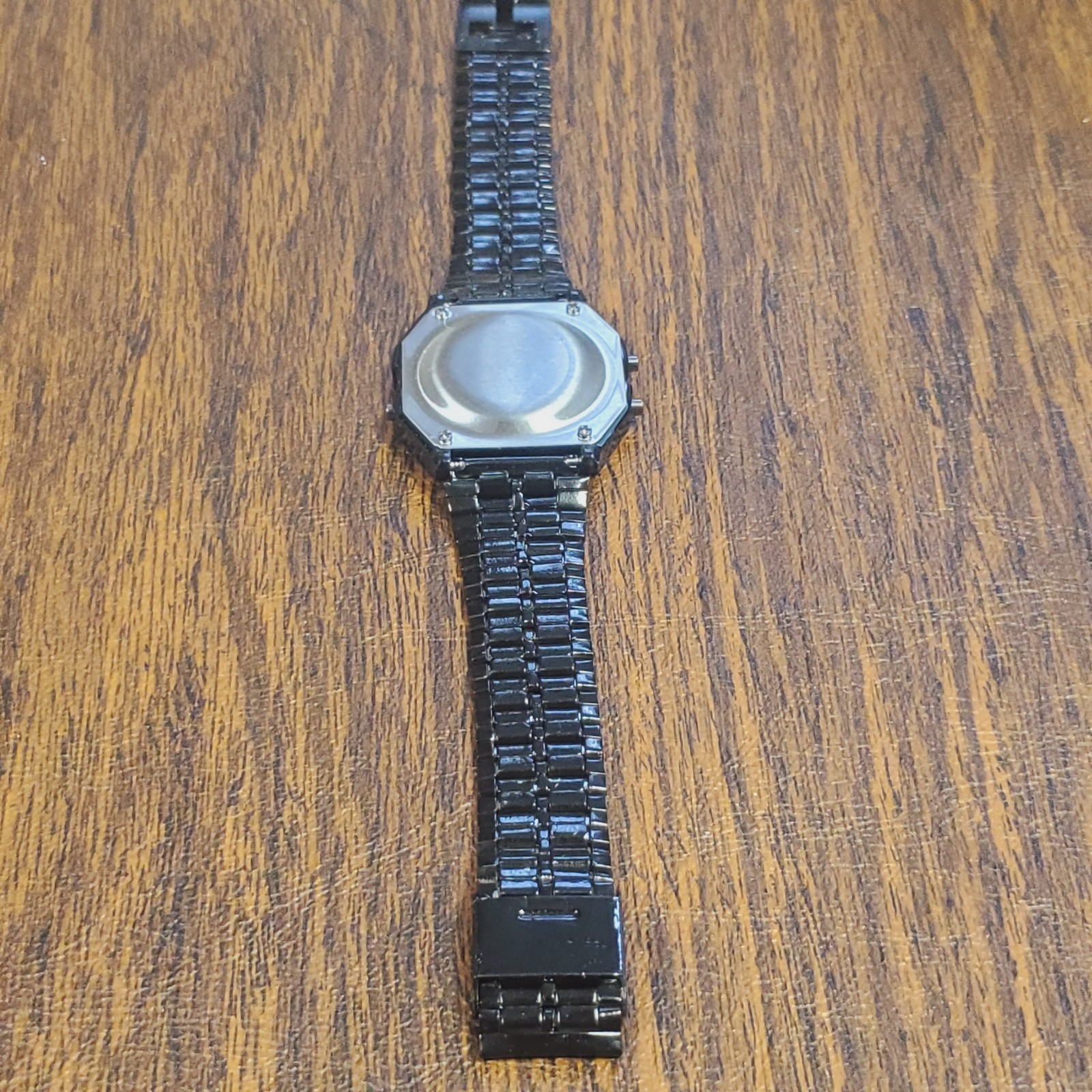 Stainless Steel Retro Digital Watch. Classic BLACK Date Time Alarm Timer US SHIP