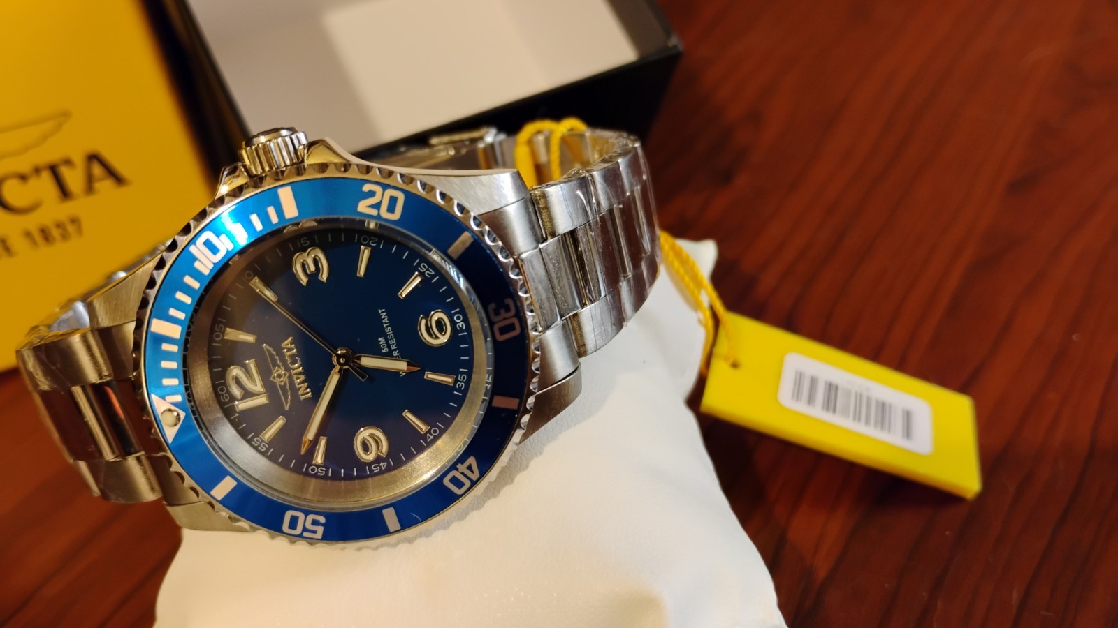 Invicta Specialty 49341 Stainless Steel Blue Dial Mens Watch New In Box