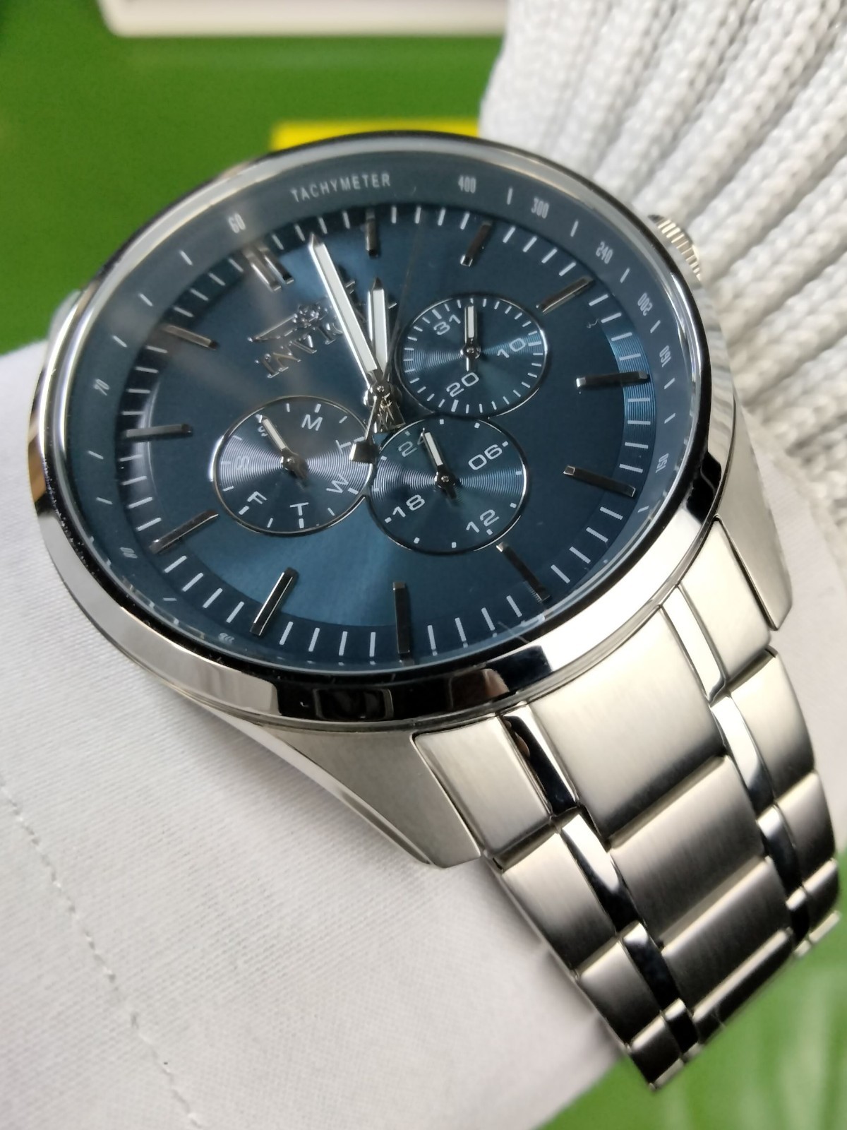 Invicta Specialty 49950 Blue Dial Stainless Steel Men’s Quartz Watch 44 mm 100 M