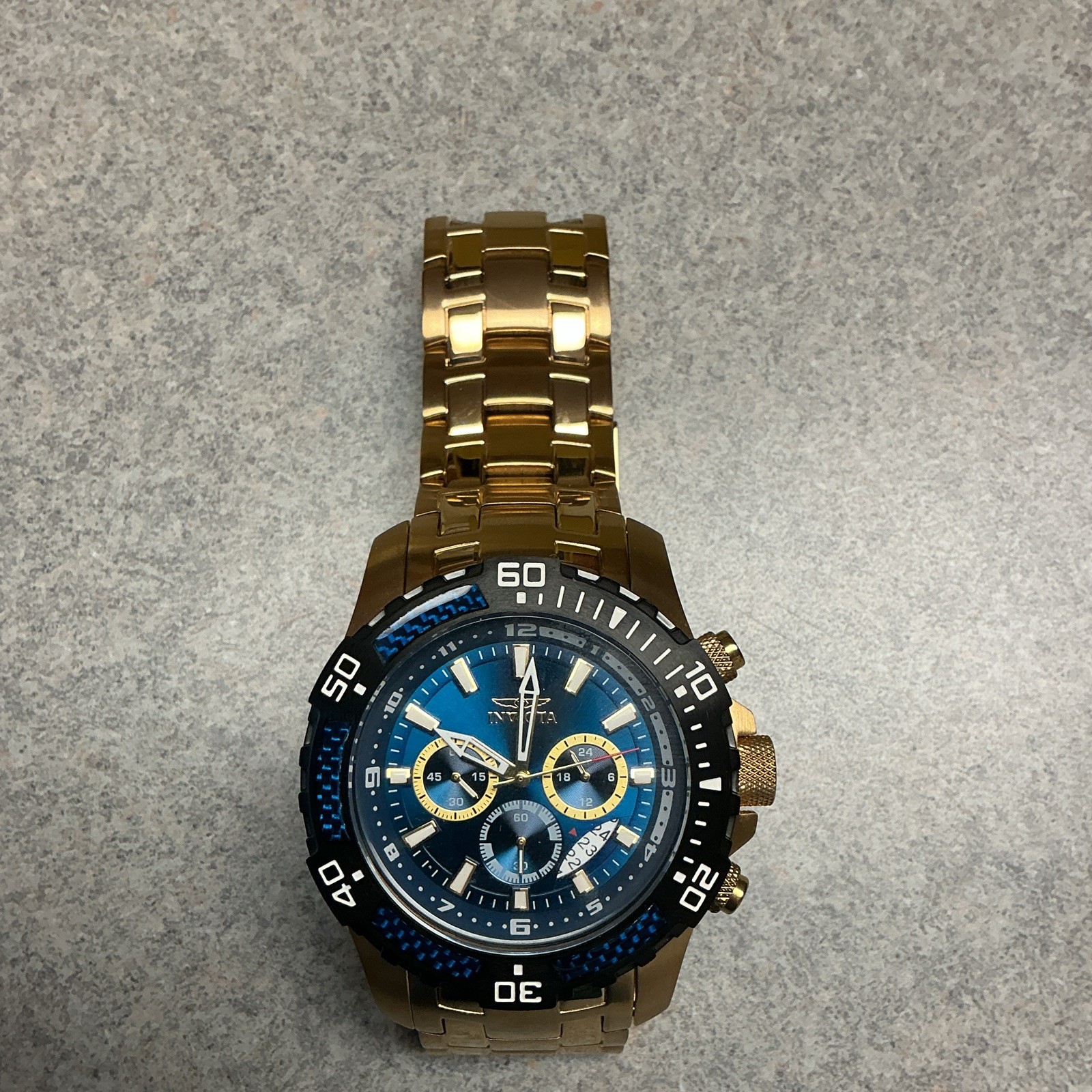 Invicta Stainless Steel Japan Chronograph 100m Water Resistant Model No. 24856
