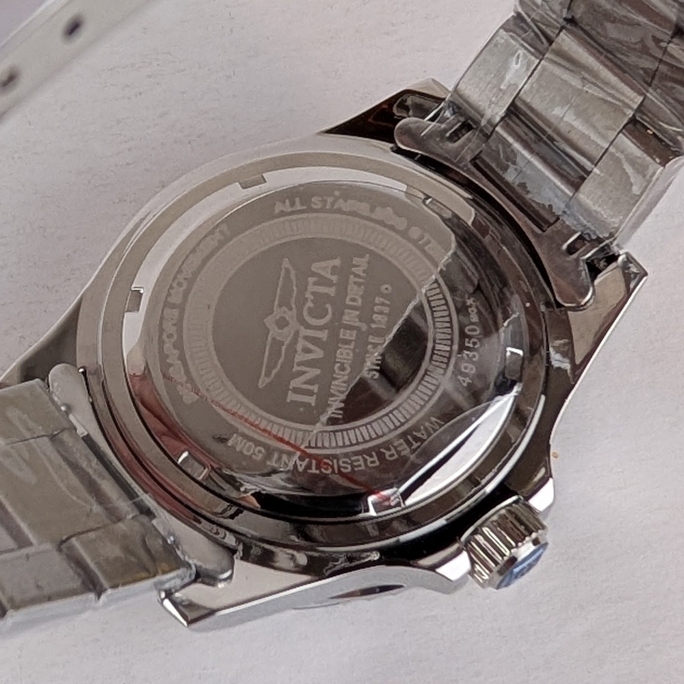 Invicta Specialty Rowan Men’s 40mm Watch Silver Red Black Stainless Steel 49350