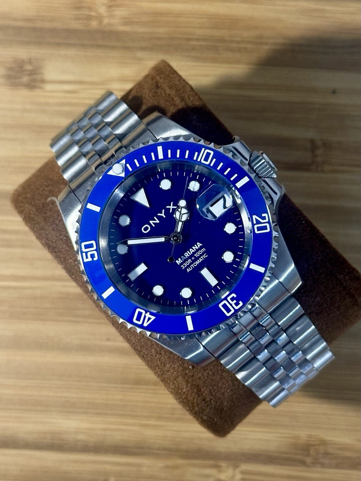 Onyx Mariana Automatic NH35 Mens Dive Watch Blue Dial Seiko Mod