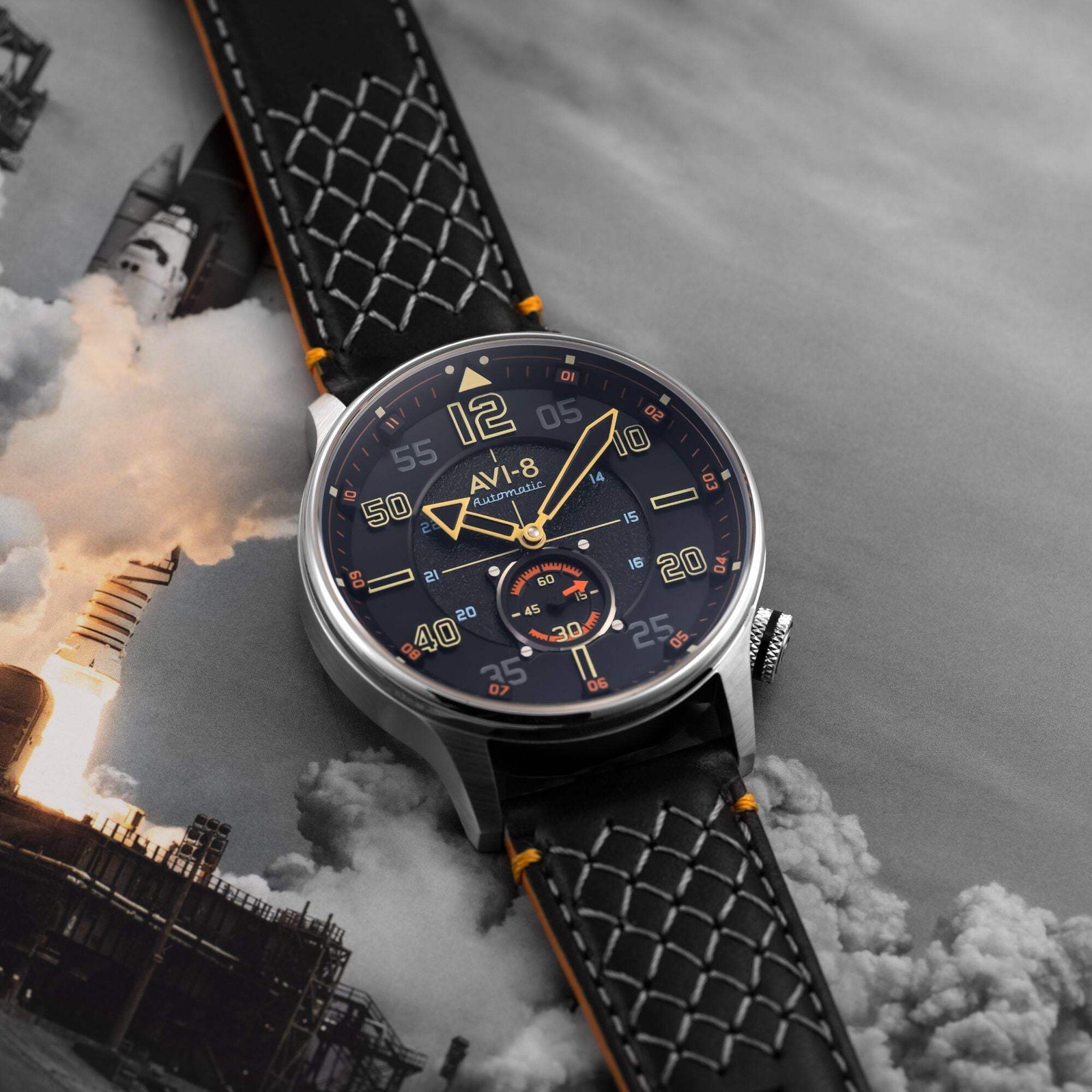 AVI-8 Hawker Typhoon Baldwin Stainless Steel 42mm Japanese Automatic Wristwatch