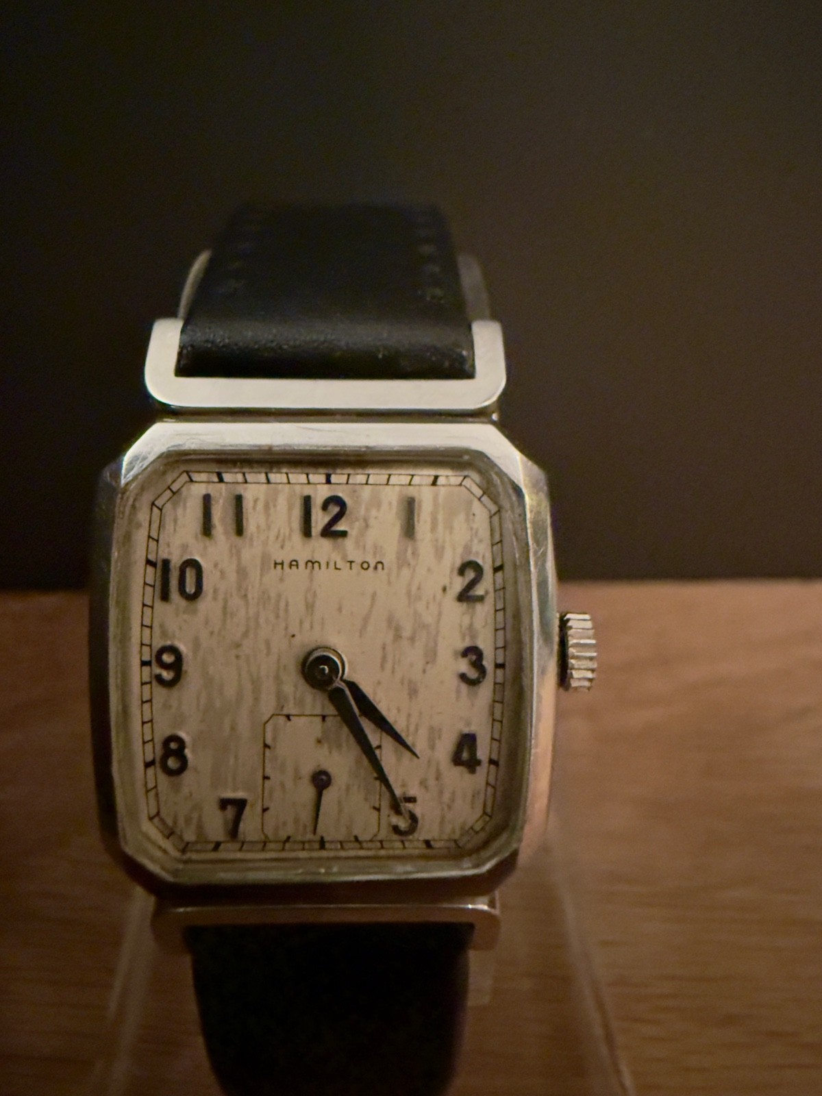 Vintage Hamilton Raymon 747 17J Stainless Steel + Original Boxes Art Deco Watch