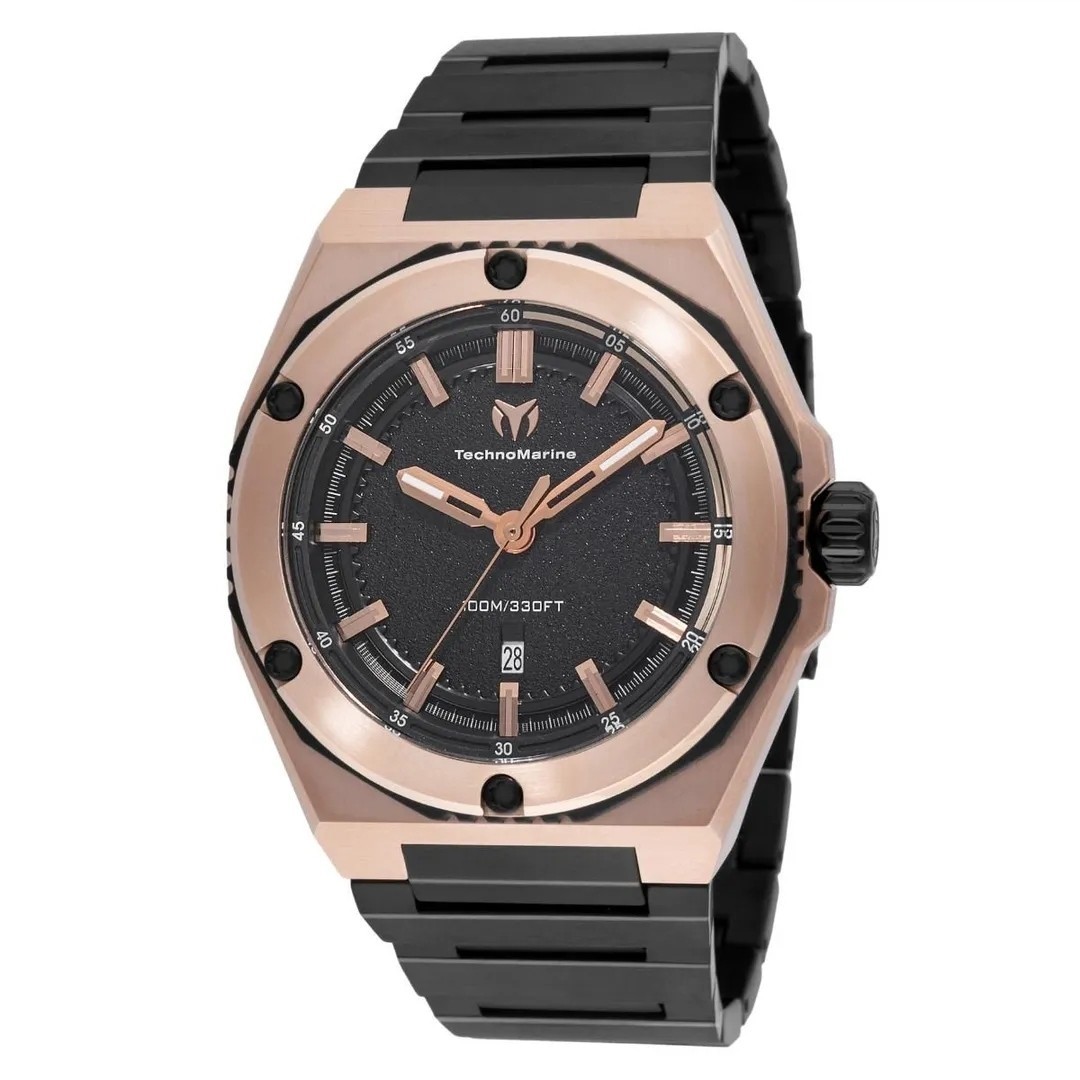 TechnoMarine Coral Legacy Men’s Watch 45mm Black | Steel Band | TM-416063