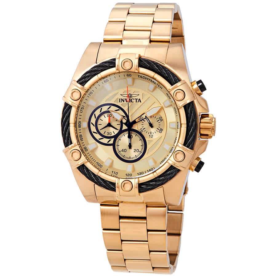 Invicta Bolt Chronograph Gold Dial Men’s Watch 25515