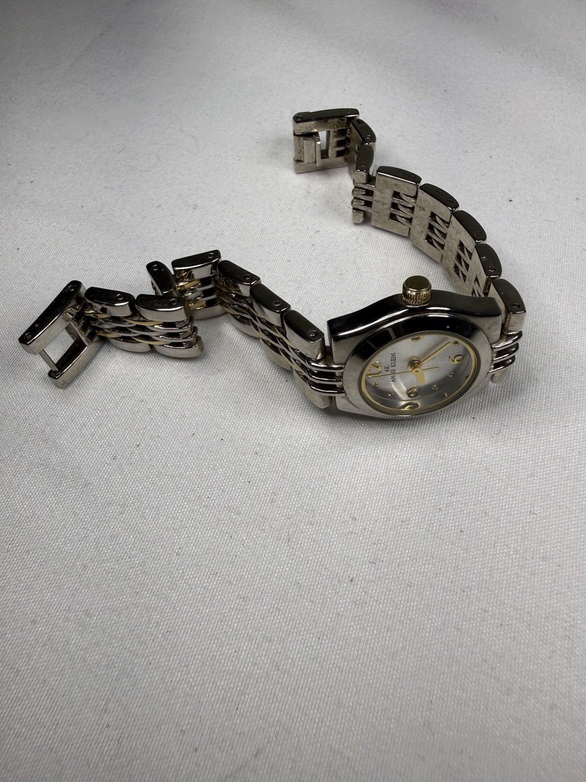 Anne Klein Watch Womens Silver Tone Classic Stainless Steel Silver Dial