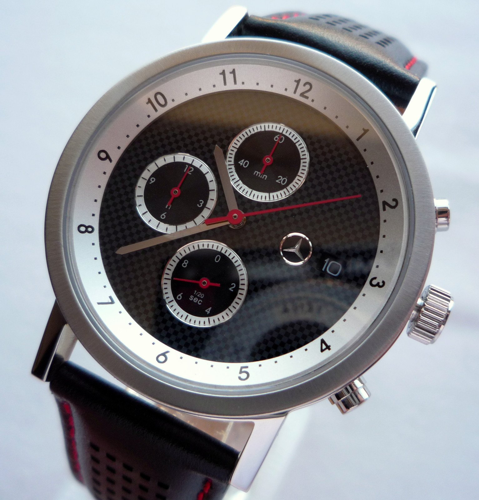 Mercedes Benz Motorsport AMG Sport Car Accessory Racing Design Chronograph Watch