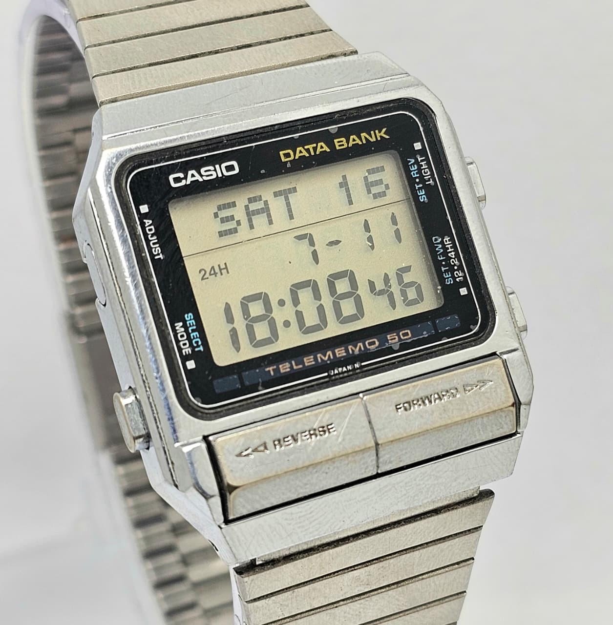 CASIO DATA BANK DB-510 TELEMEMO 30 MODULE 262 DIGITAL VINTAGE MEN’S WATCH