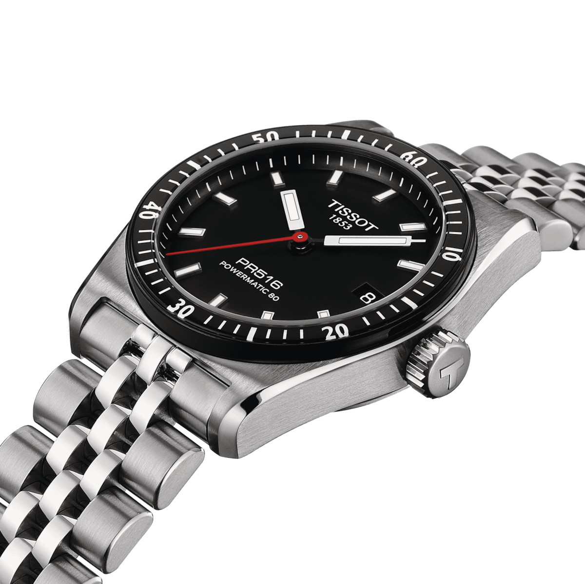 Tissot PR516 Powermatic 80 38 MM SS Auto Black Dial Watch T149.407.11.051.00