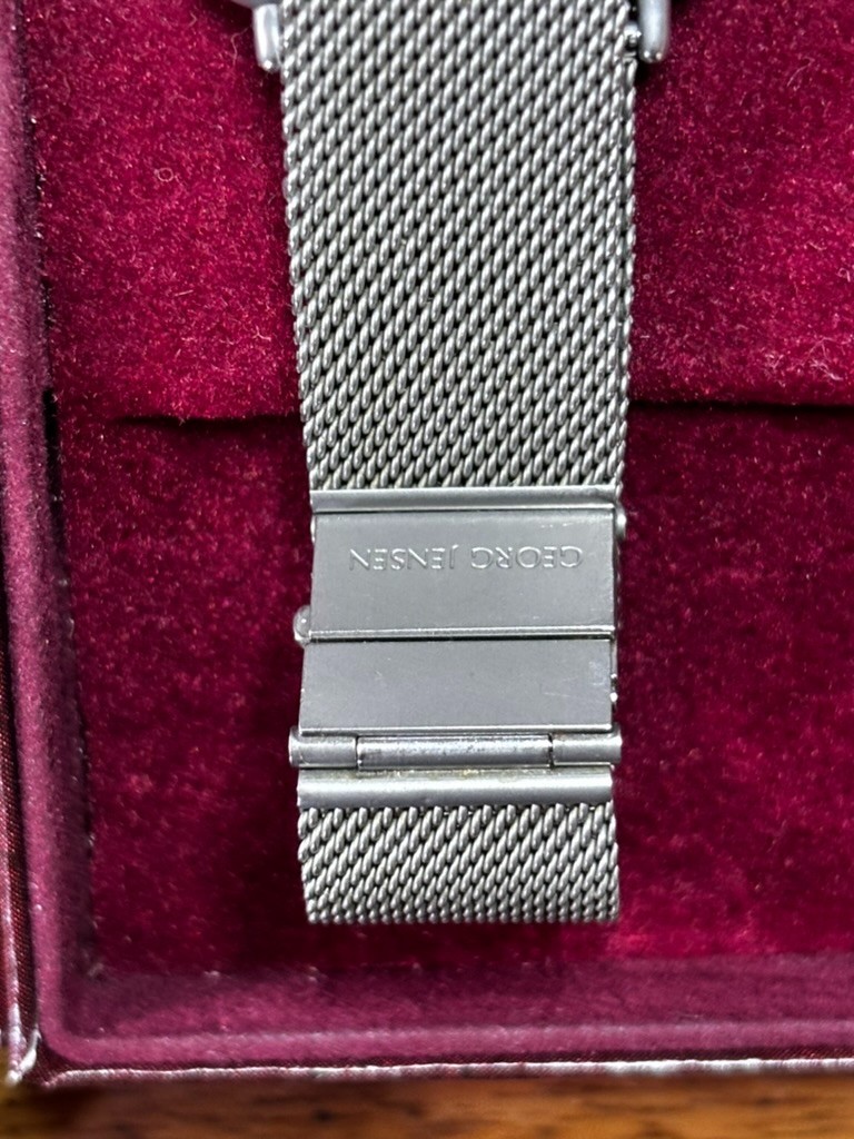 Georg Jensen Men’s Watch • Milanese Stainless SIlver Band #348 • Flawless