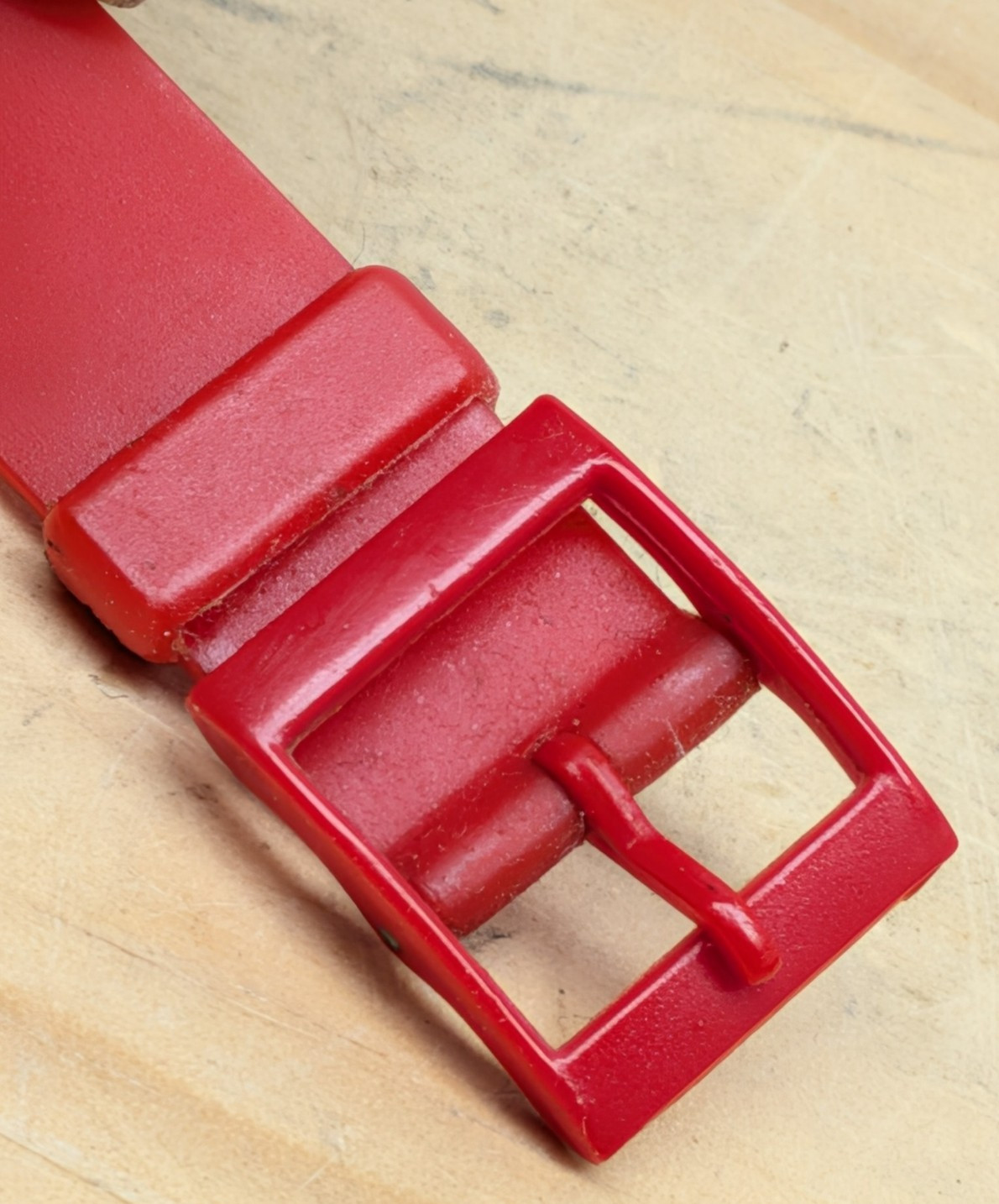 Vintage Swatch Watch red / clear case