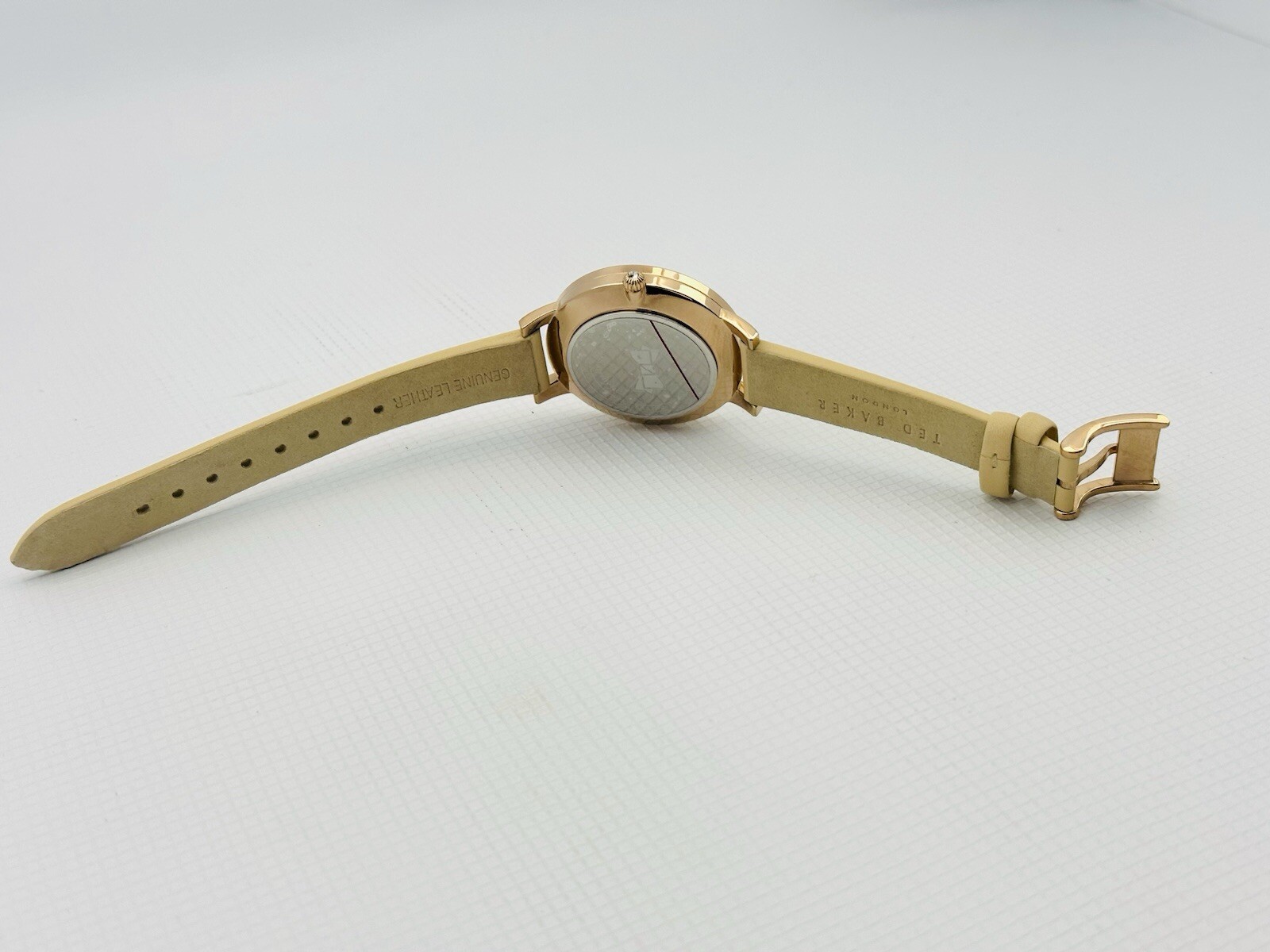 Ted Baker Women’s TE10026453 Multicolour Dial Cream LeatherStrap Rose Gold Watch