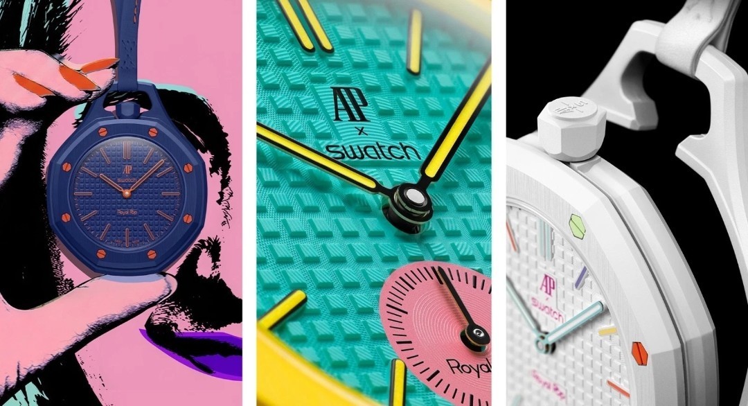 Swatch x Audemars Piguet Royal Pop Otg Roz Pocket Watch… with Wristband