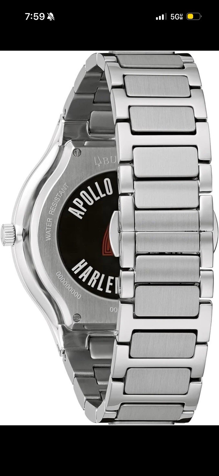 Bulova 96L309 Special Edition Apollo Theater Silver Tone Band Watch