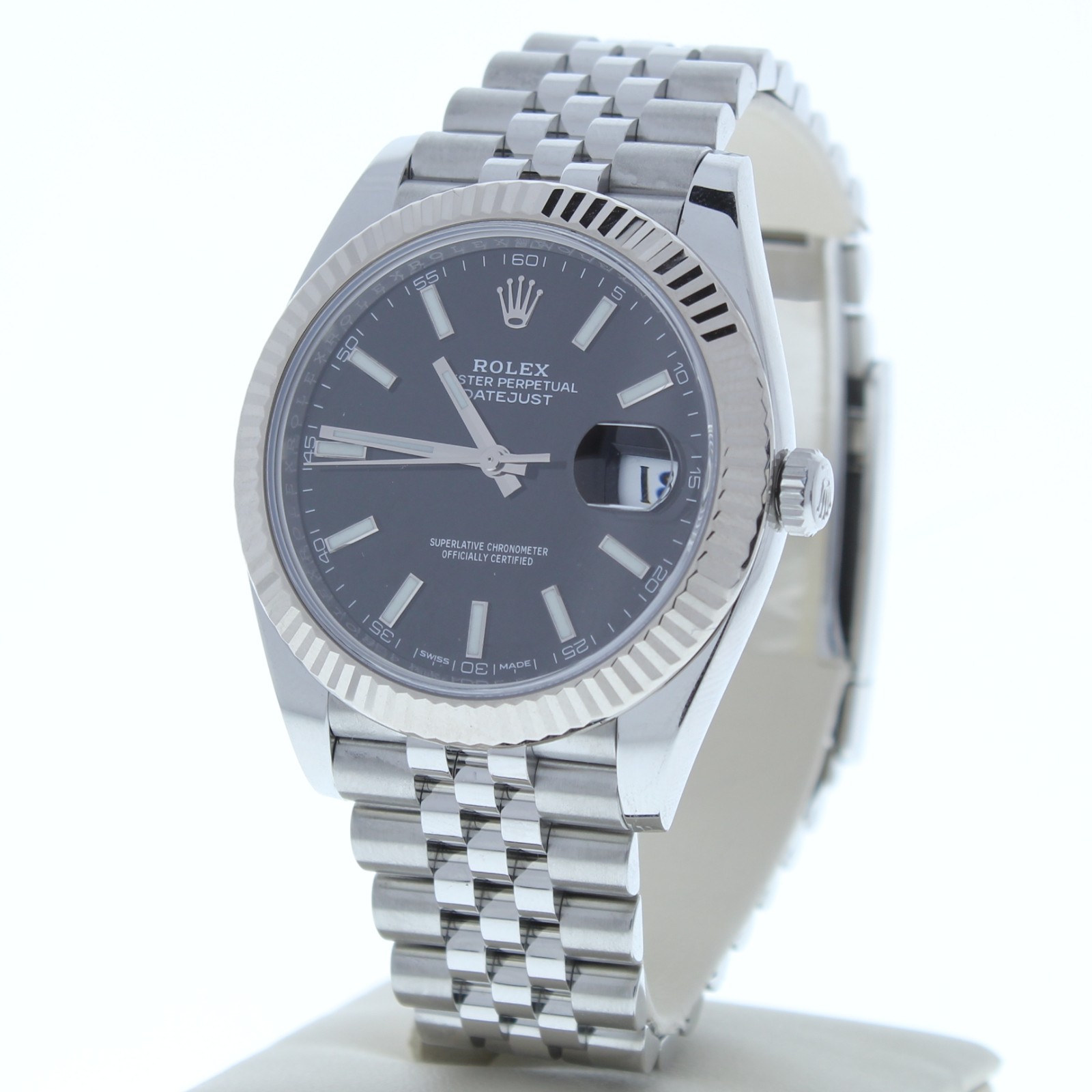 Rolex Datejust 41mm 126334 Black Index Dial Jubilee Bracelet