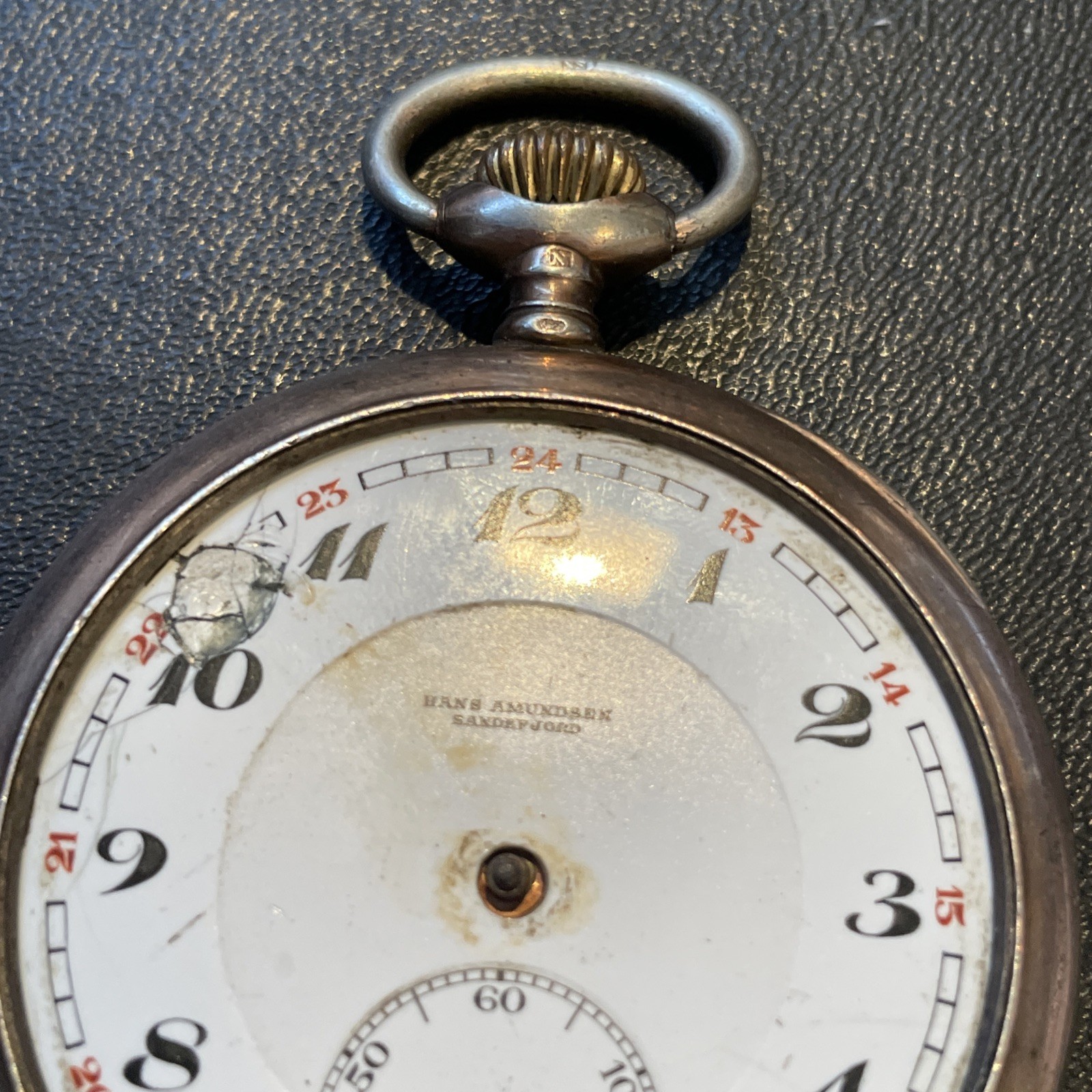 Vintage Norwegian Pocket Watch project or Sterling Silver scrap Hans Amundsen