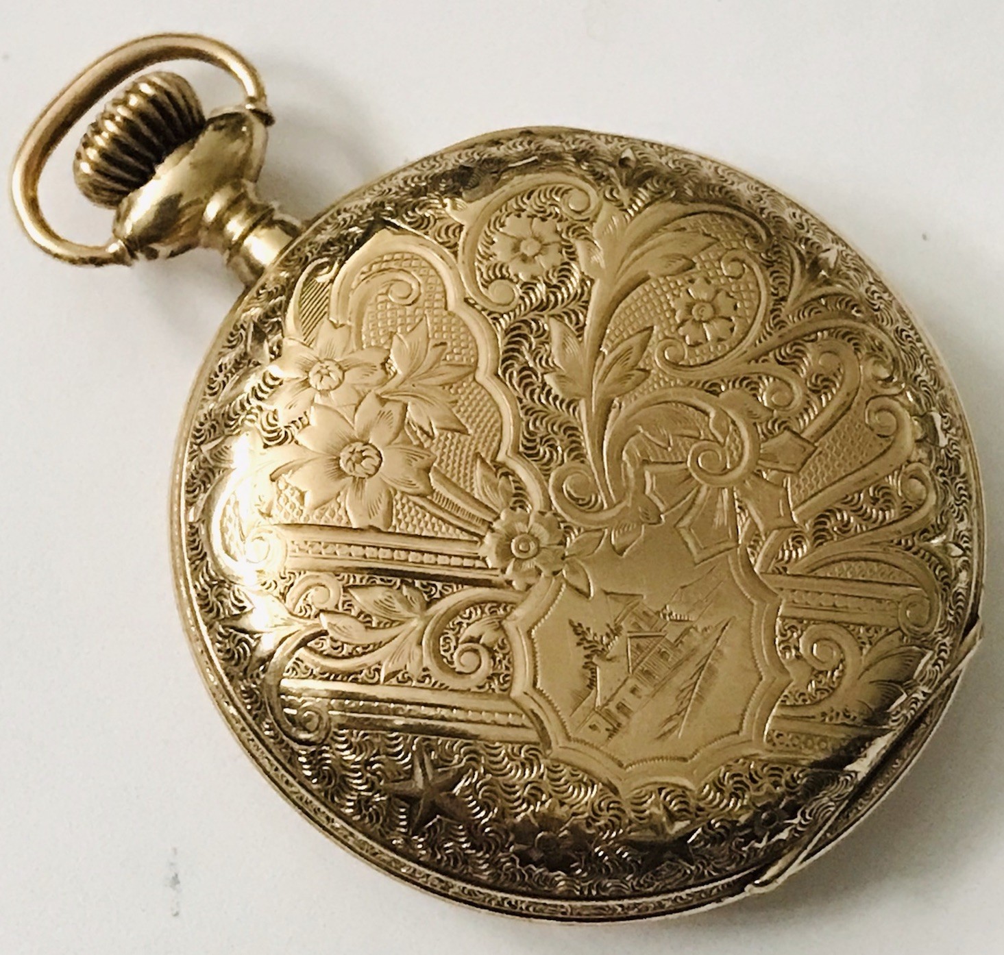 Antique 1900 Elgin Pocket Watch 6s RS Special Gold Filled Mens Runs