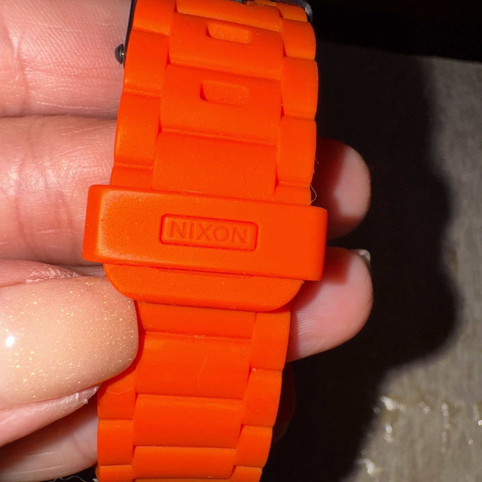 Nixon The Rubber Player “Yes It’s Real” Orange Surf Men’s Analog Wrist Watch