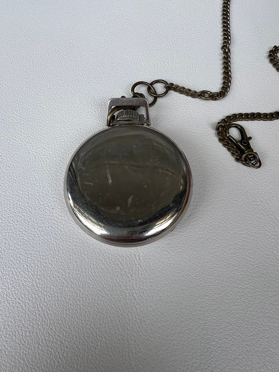 WESTCLOX Scotty Pocket Watch Hand Winding Small Seconds Chain Vintage USA